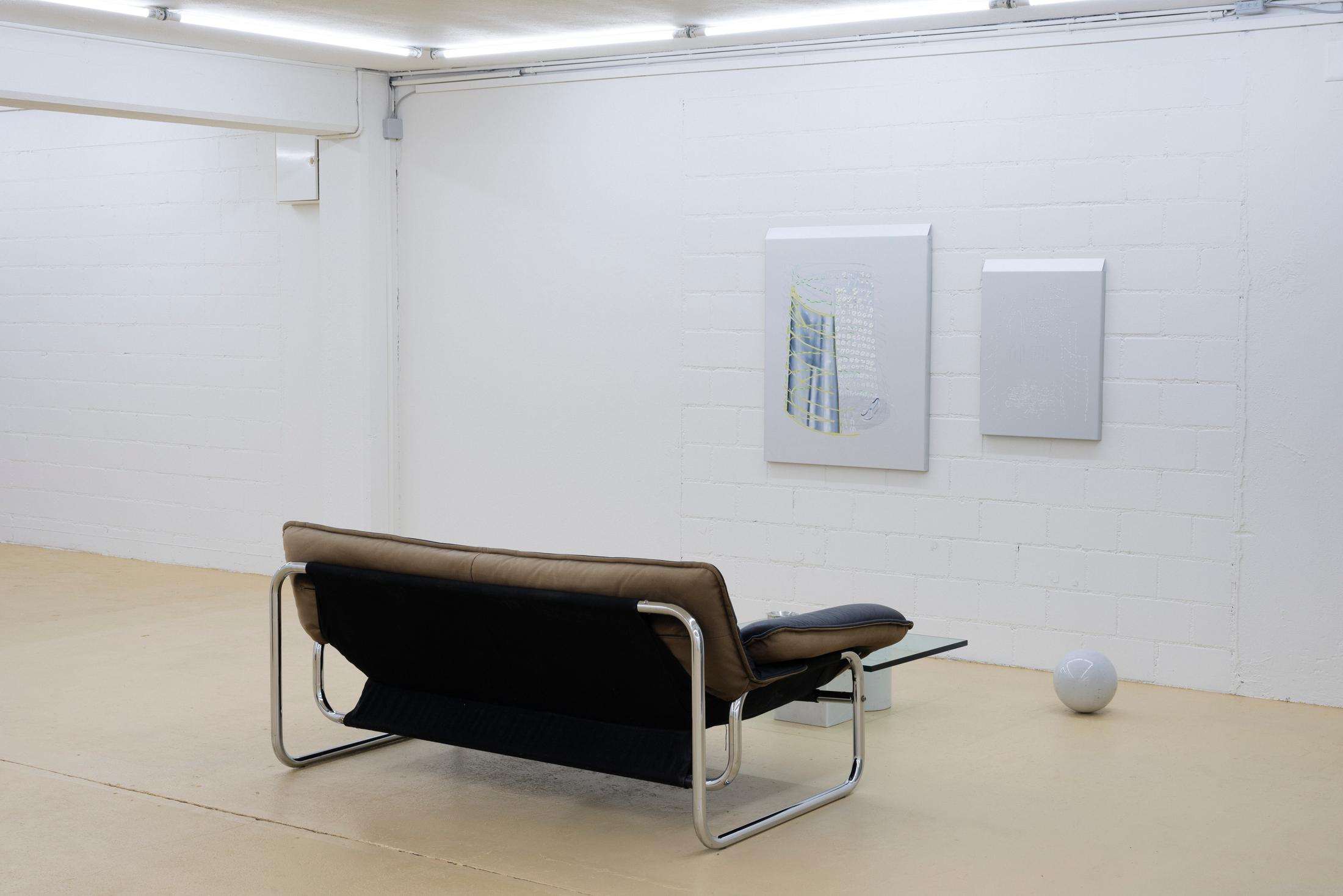 Exhibition View Elza Sile ⩙ {F_x Office} Soloshow «Hunter’s Fallacy» at unanimous consent, Zurich, 2020 / Photo: Romain Mader / Courtesy: the artist and unanimous consent