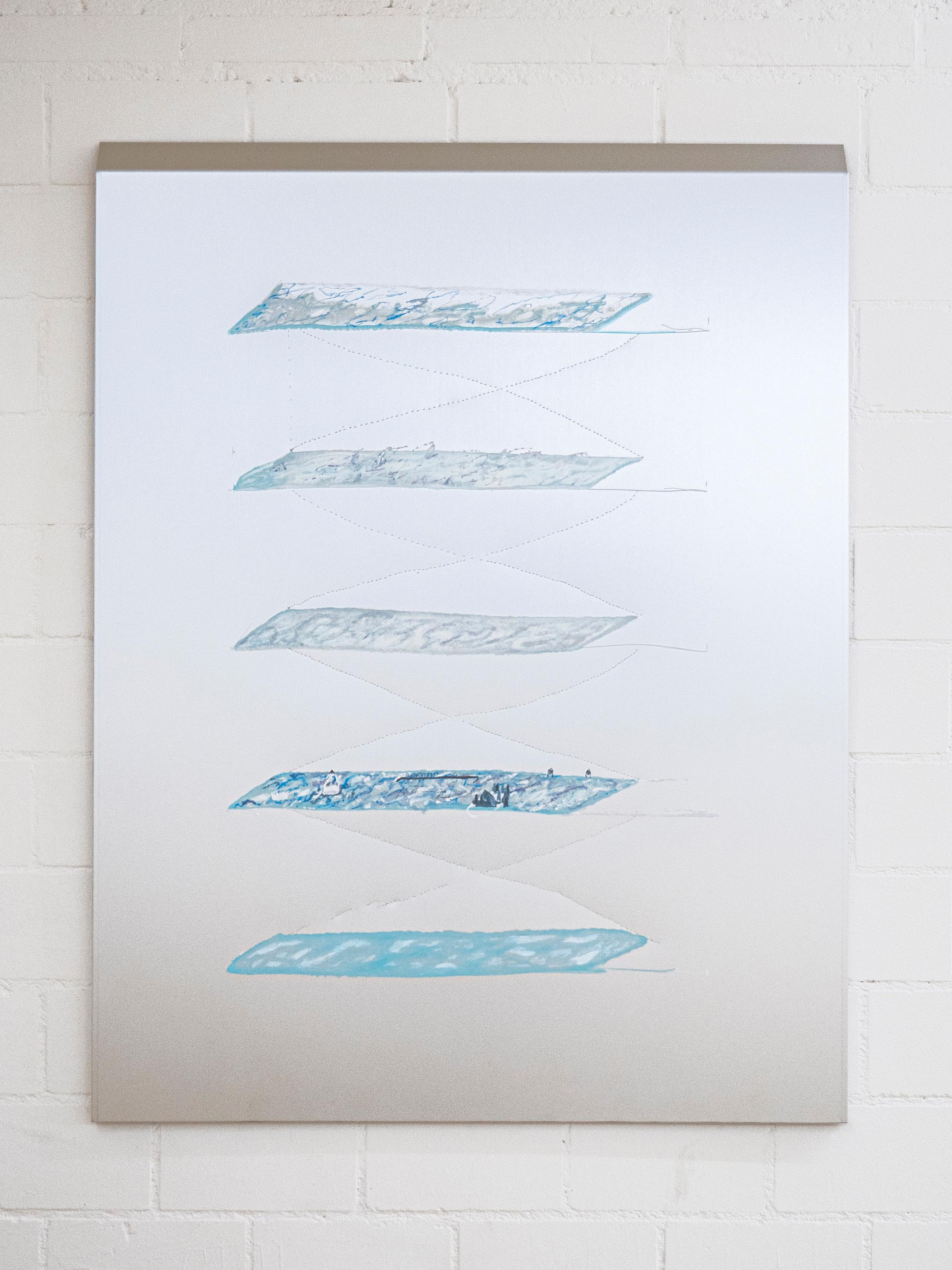 Exhibition View Elza Sile ⩙ {F_x Office} Soloshow «Hunter’s Fallacy; view on Elza Sile, eve delight islands, 2020» at unanimous consent, Zurich, 2020 / Photo: Clifford E. Bruckmann/ Courtesy: the artist and unanimous consent