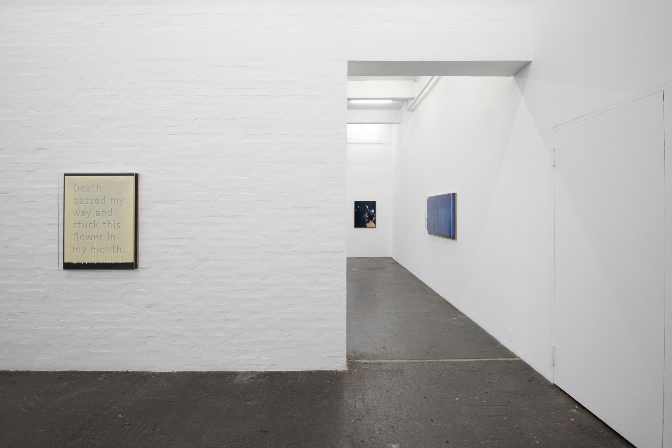 Exhibition View Éric Baudelaire Solo Show «Death Passed My Way and Stuck This Flower in My Mouth» at Kunst Halle Sankt Gallen, St. Gallen, 2021 / Photo: Kunst Halle Sankt Gallen, Sebastian Schaub / Courtesy: the artist and Kunst Halle Sankt Gallen
