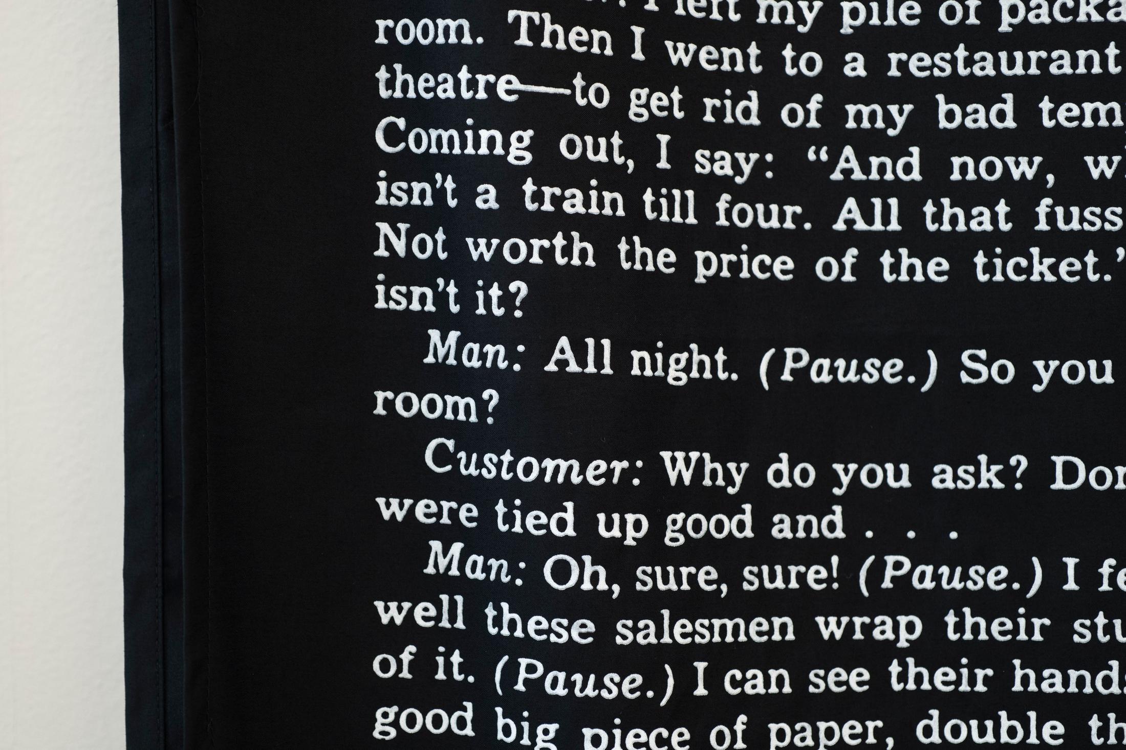 Exhibition View Éric Baudelaire Solo Show «Death Passed My Way and Stuck This Flower in My Mouth; view on Éric Baudelaire, The Man with the Flower in His Mouth, 2021; L’Homme à la fleur, 2021, (detail)» at Kunst Halle Sankt Gallen, St. Gallen, 2021 / Photo: Kunst Halle Sankt Gallen, Sebastian Schaub / Courtesy: the artist and Kunst Halle Sankt Gallen