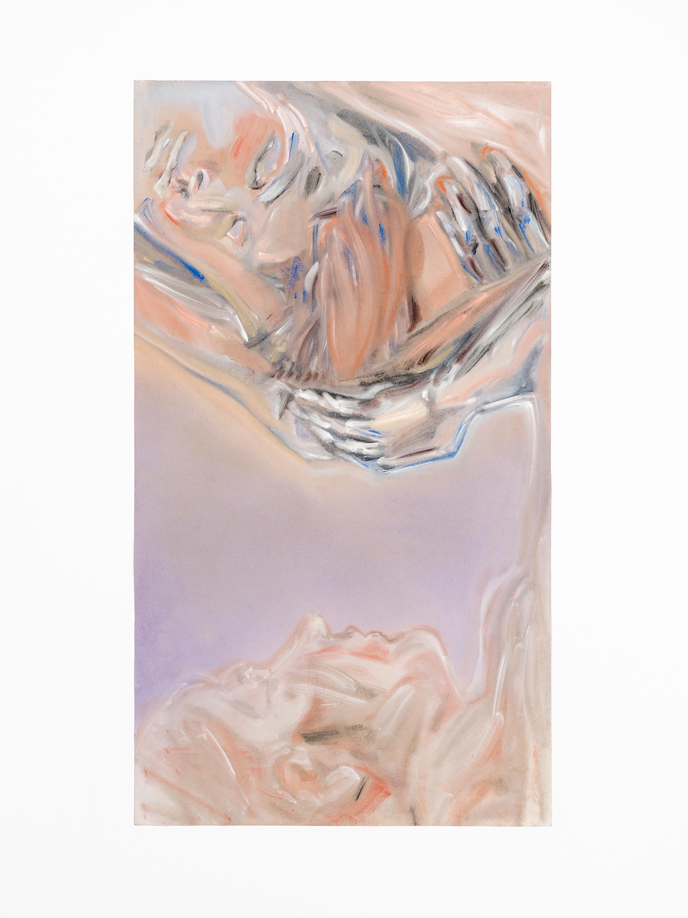 Exhibition View Evelyn Plaschg Solo Show «In Condensation; view on Evelyn Plaschg, The Silent Word, Pigment on Paper, 110 × 60 cm, 2021» at Kirchgasse Gallery, Steckborn, 2021 / Photo: CE / Courtesy: the artist and Kirchgasse Gallery