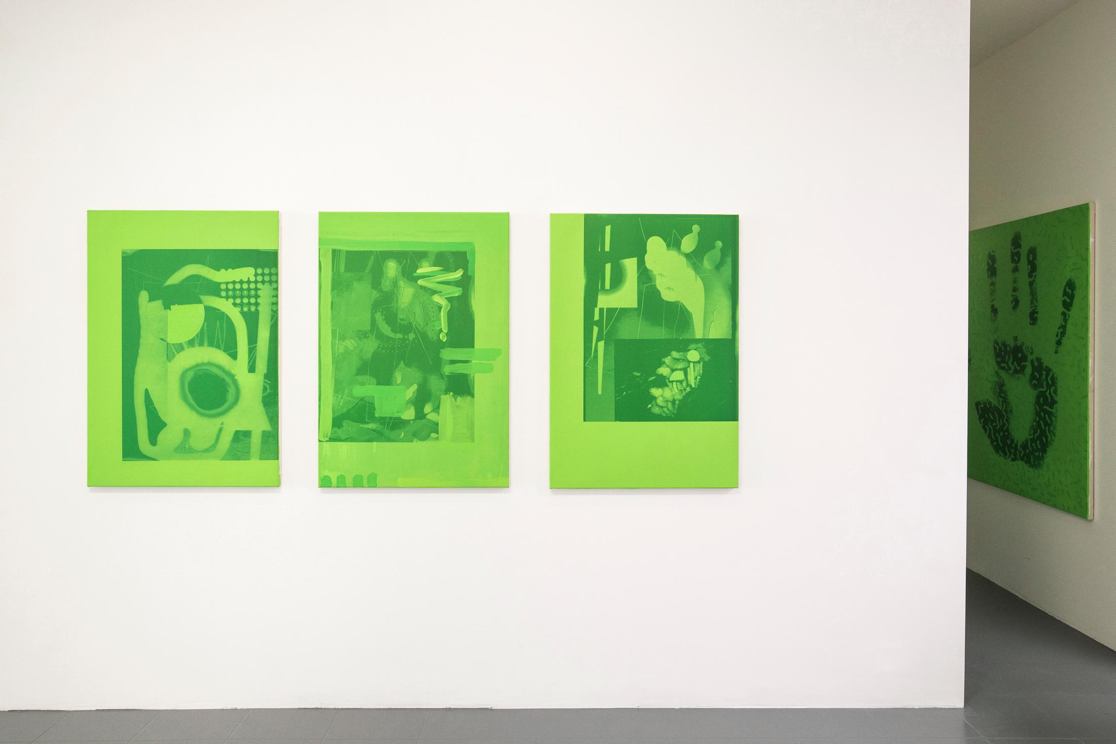 Exhibition View Fabian Marti «The Pitfalls of Reincarnation» at Art Bärtschi & Cie, 2018 / Photo: Greg Clément / Courtesy: the artist and Art Bärtschi & Cie