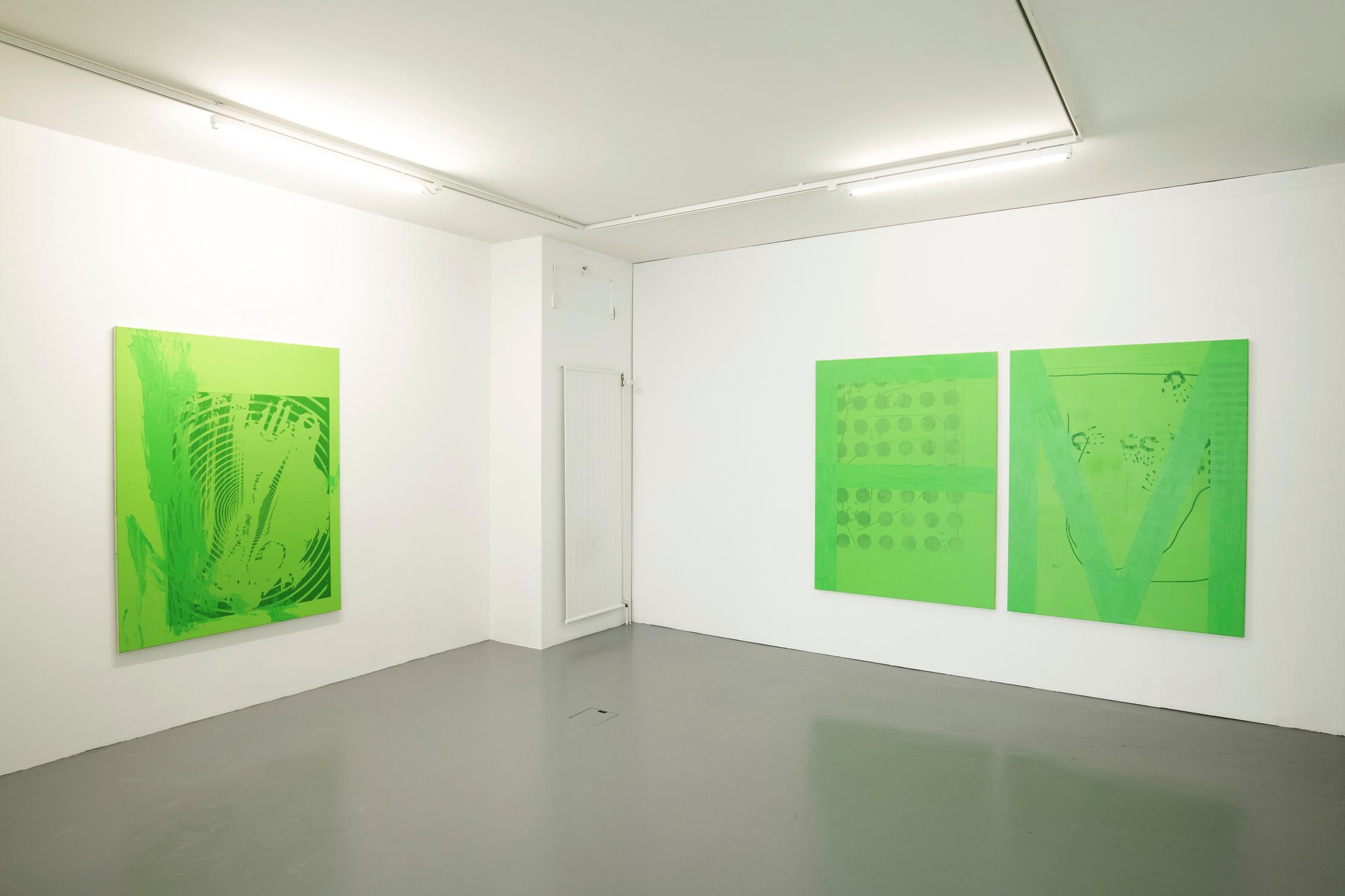 Exhibition View Fabian Marti «The Pitfalls of Reincarnation» at Art Bärtschi & Cie, 2018 / Photo: Greg Clément / Courtesy: the artist and Art Bärtschi & Cie