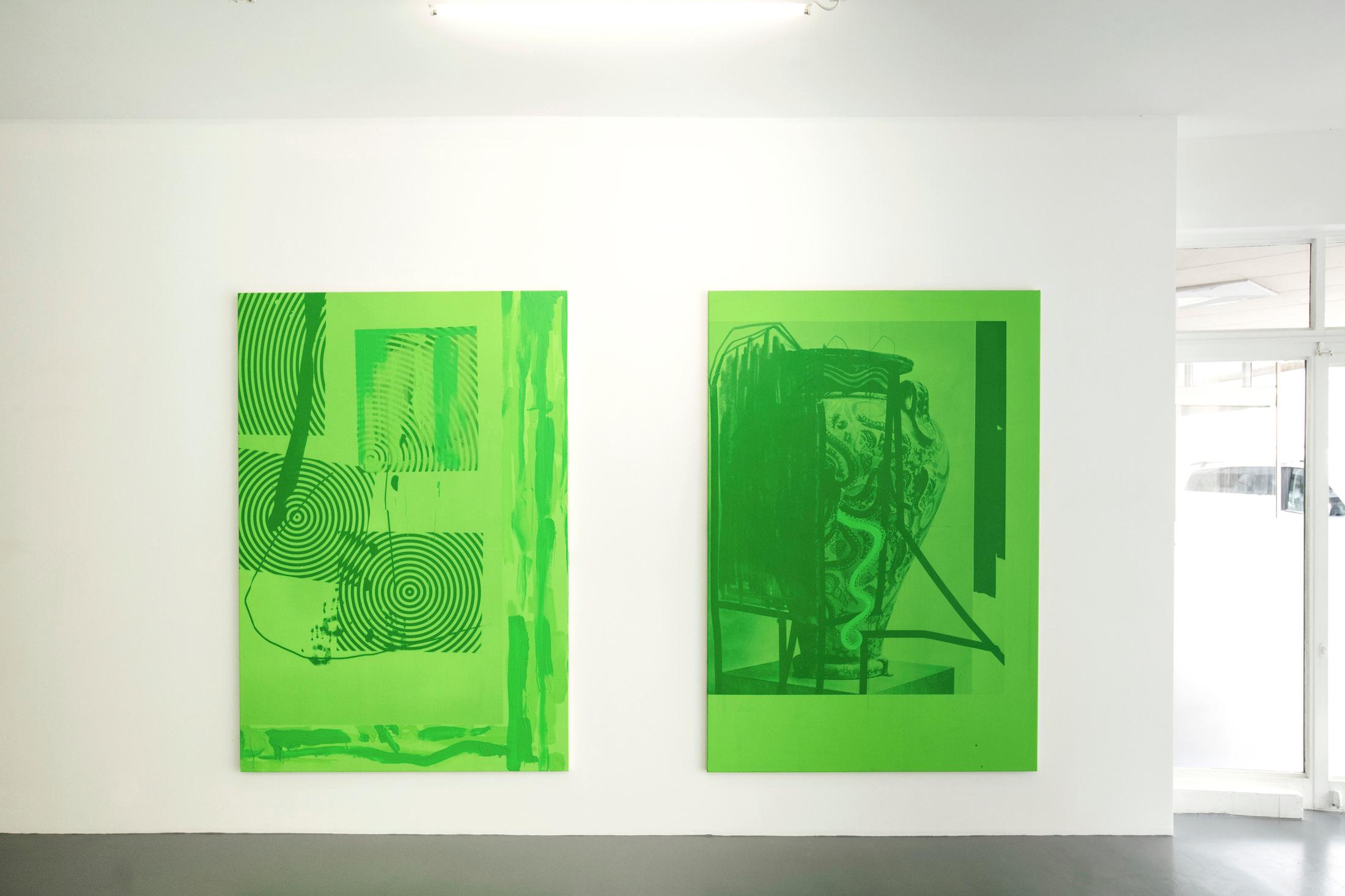 Exhibition View Fabian Marti «The Pitfalls of Reincarnation» at Art Bärtschi & Cie, 2018 / Photo: Greg Clément / Courtesy: the artist and Art Bärtschi & Cie