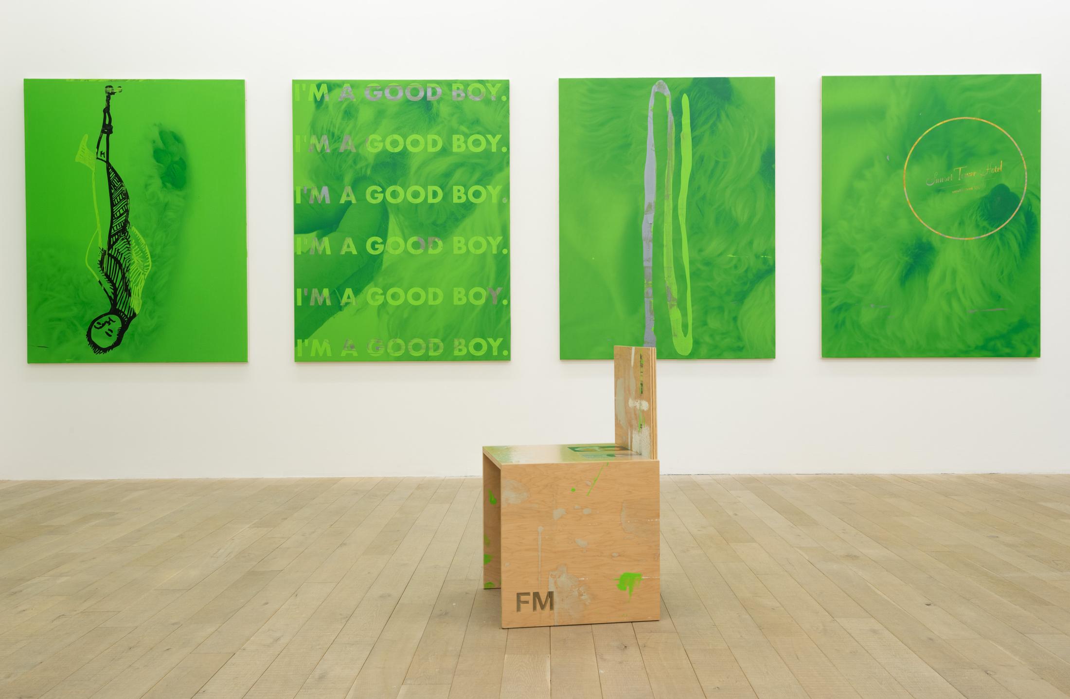 Exhibition View Fabian Marti Soloshow «I LÄBE NO» at Galerie Peter Kilchmann, Zurich, 2019 / Photo: Sebastian Schaub / Courtesy: the artist and Galerie Peter Kilchmann