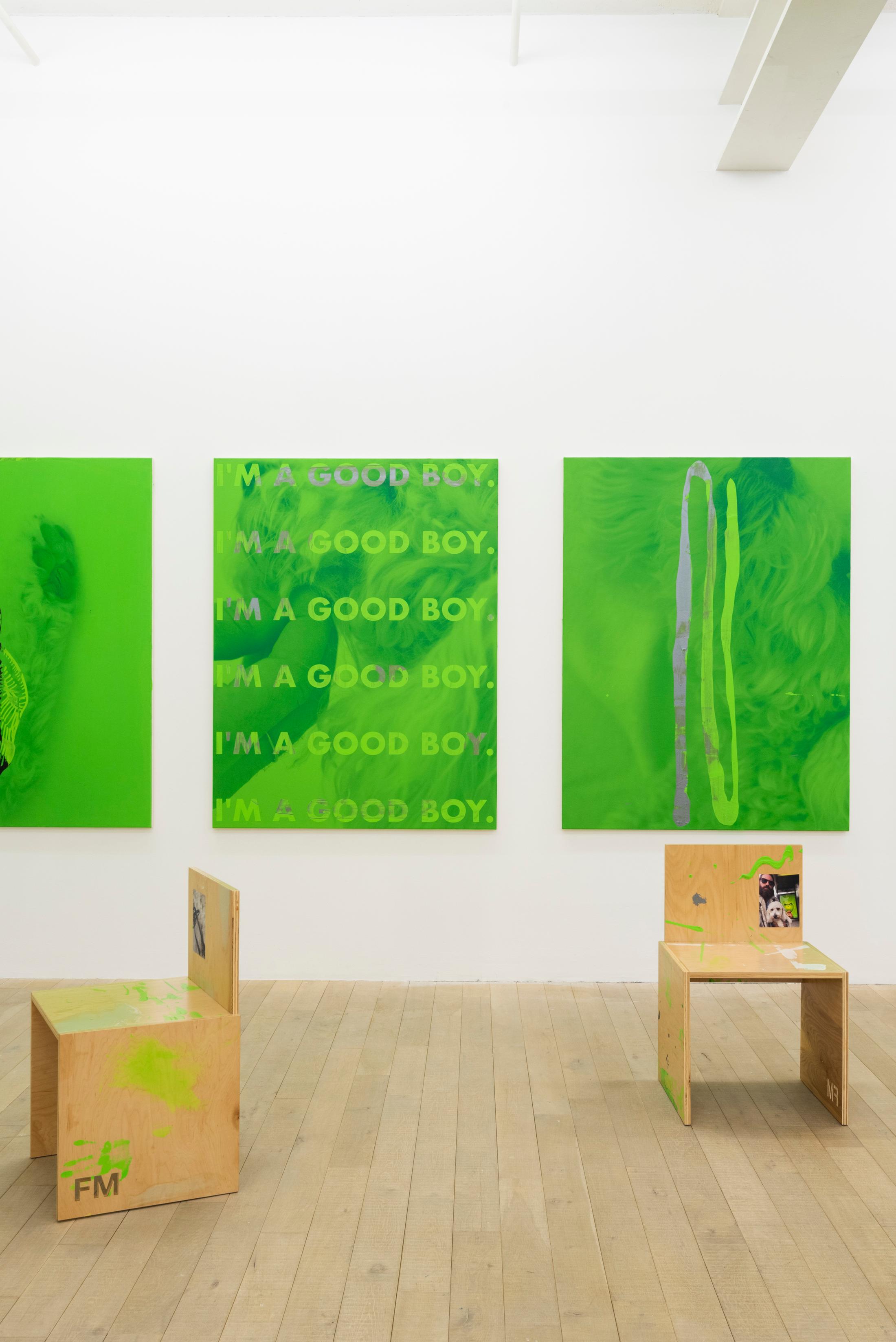 Exhibition View Fabian Marti Soloshow «I LÄBE NO» at Galerie Peter Kilchmann, Zurich, 2019 / Photo: Sebastian Schaub / Courtesy: the artist and Galerie Peter Kilchmann