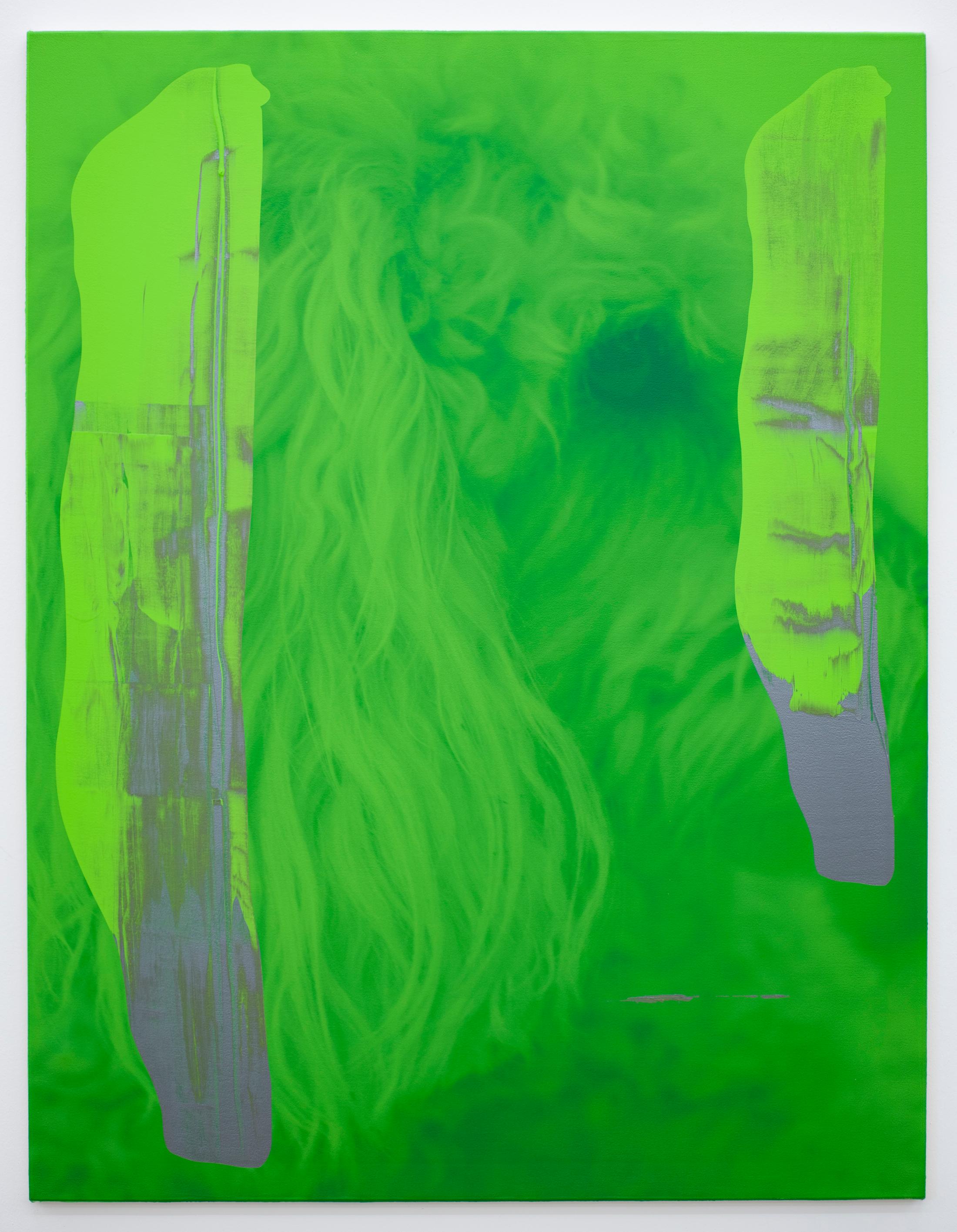 Exhibition View Fabian Marti Soloshow «I LÄBE NO; view on I LÄBE NO (Lutz & Abstraktion Nr. 2), 2019» at Galerie Peter Kilchmann, Zurich, 2019 / Photo: Sebastian Schaub / Courtesy: the artist and Galerie Peter Kilchmann