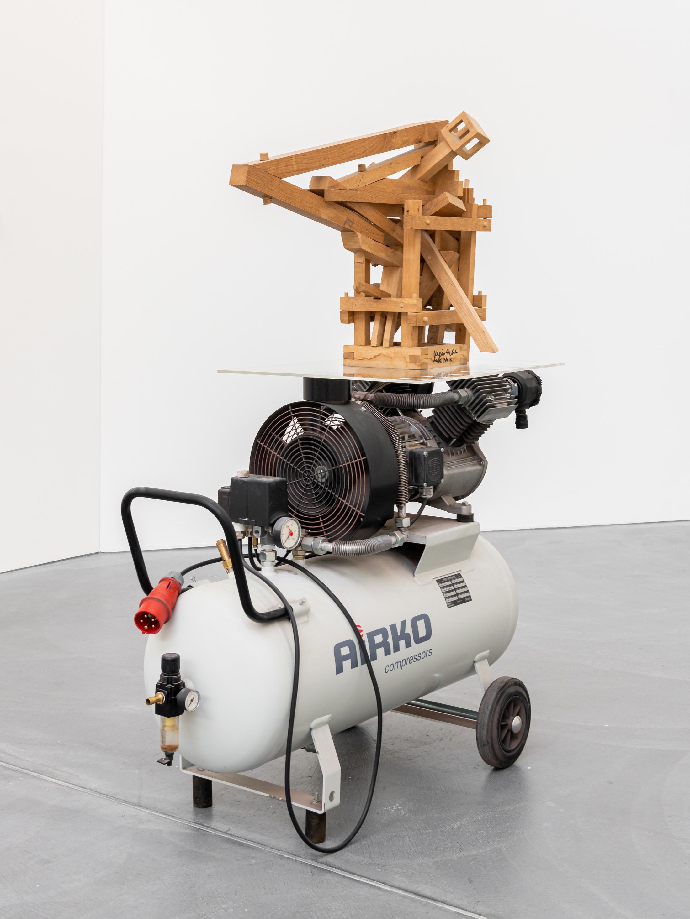 Exhibition View Florian Slotawa Soloshow «Customized Logistics; view on Florian Slotawa / Bernhard Luginbühl, Für Miki, 2000/2020» at von Bartha, Basel, 2020 / Photo: Ben Koechlin / Courtesy: the artist and von Bartha