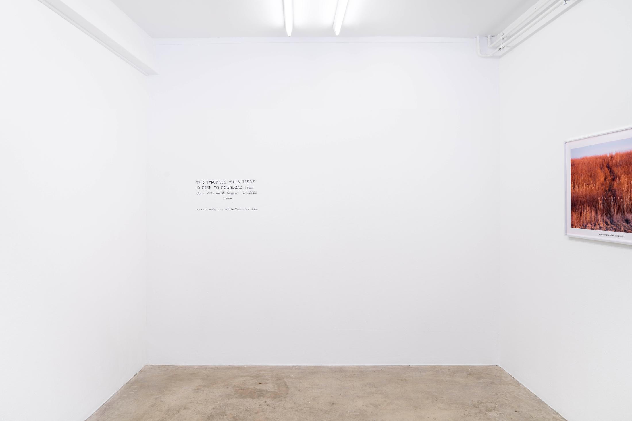 Exhibition View Groupshow «For» at Milieu, Bern, 2020 / Photo: Claude Barrault / Courtesy: the artists and Milieu