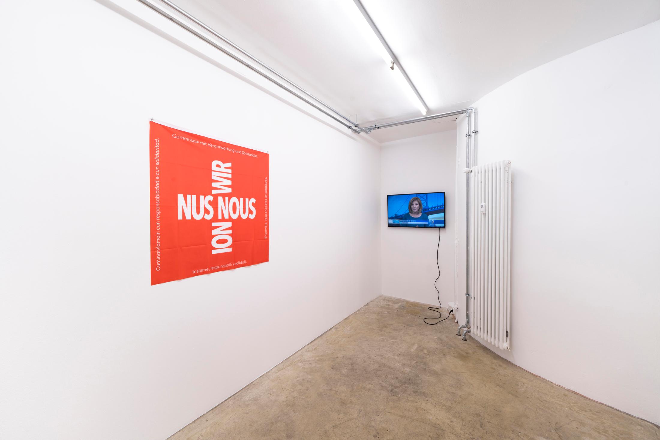 Exhibition View Groupshow «For» at Milieu, Bern, 2020 / Photo: Claude Barrault / Courtesy: the artists and Milieu