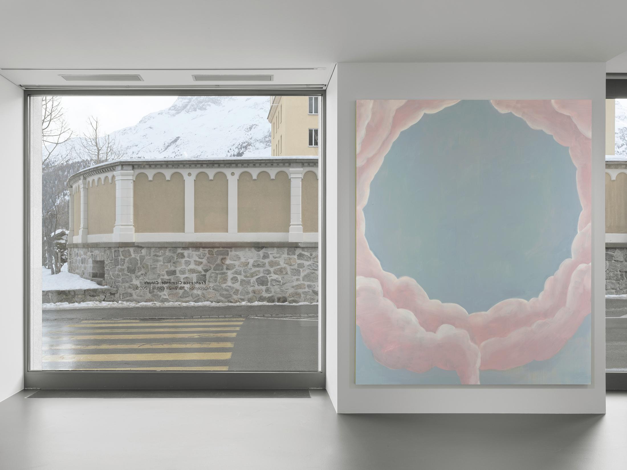 Exhibition View Francesco Clemente Soloshow «Clouds; view on Clouds II, 2018» at Vito Schnabel Gallery, St. Moritz, 2019 / © Francesco Clemente / Photo by Stefan Altenburger / Courtesy: the artist and Vito Schnabel Gallery