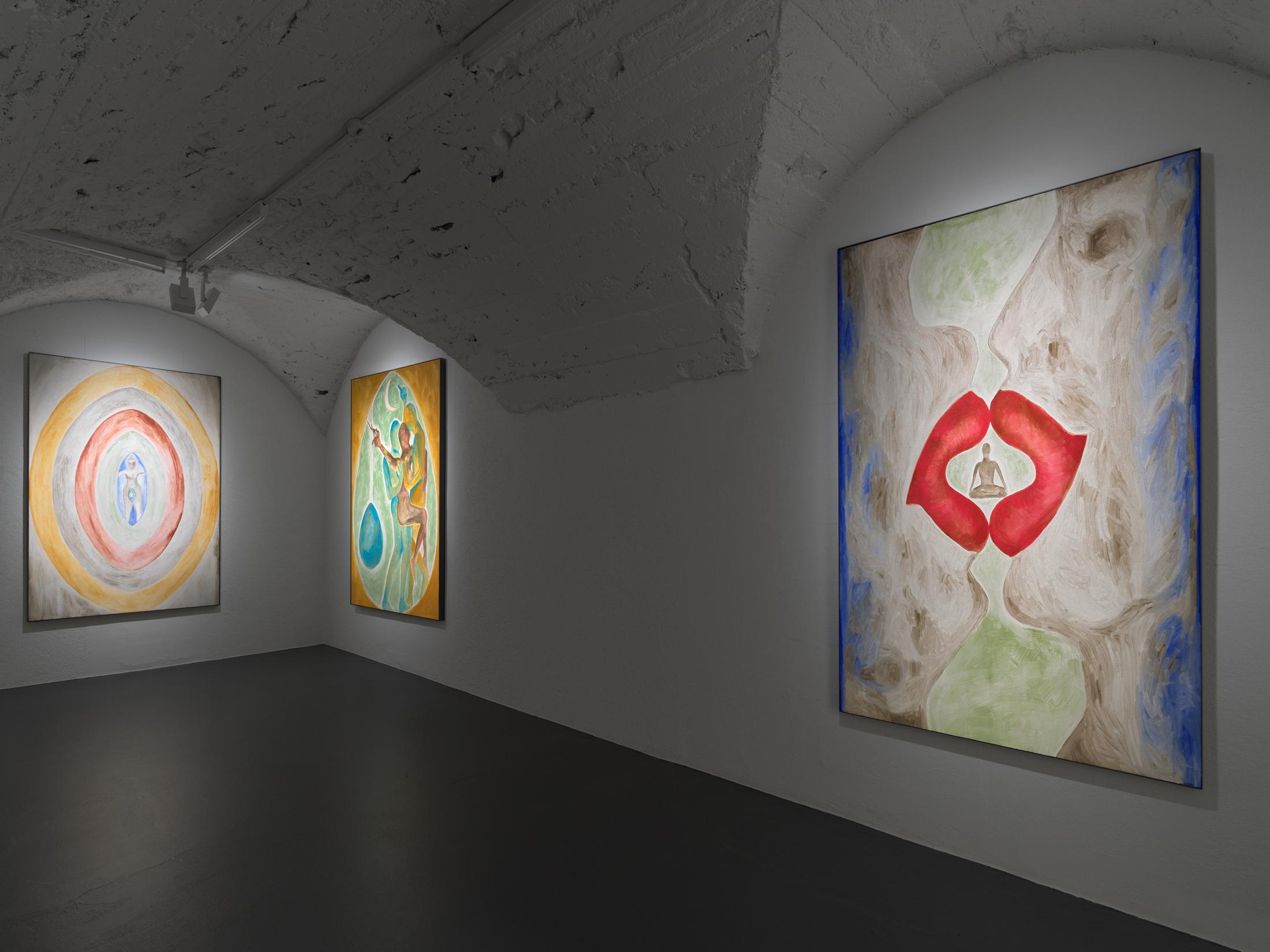 Exhibition View Francesco Clemente Soloshow «Clouds» at Vito Schnabel Gallery, St. Moritz, 2019 / © Francesco Clemente / Photo by Stefan Altenburger / Courtesy: the artist and Vito Schnabel Gallery