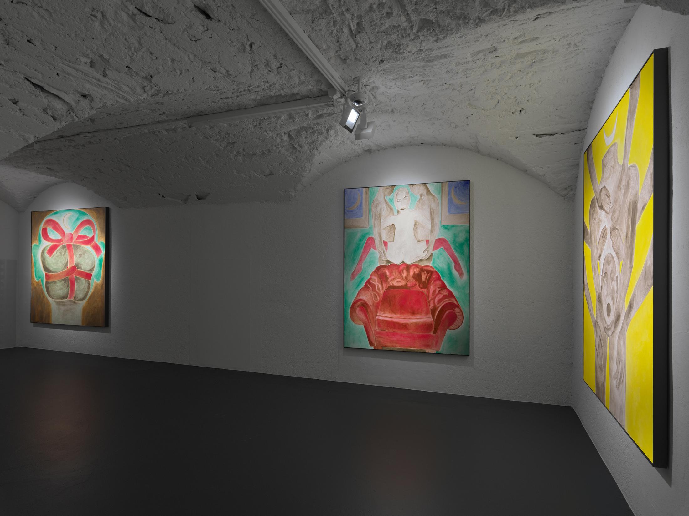 Exhibition View Francesco Clemente Soloshow «Clouds» at Vito Schnabel Gallery, St. Moritz, 2019 / © Francesco Clemente / Photo by Stefan Altenburger / Courtesy: the artist and Vito Schnabel Gallery