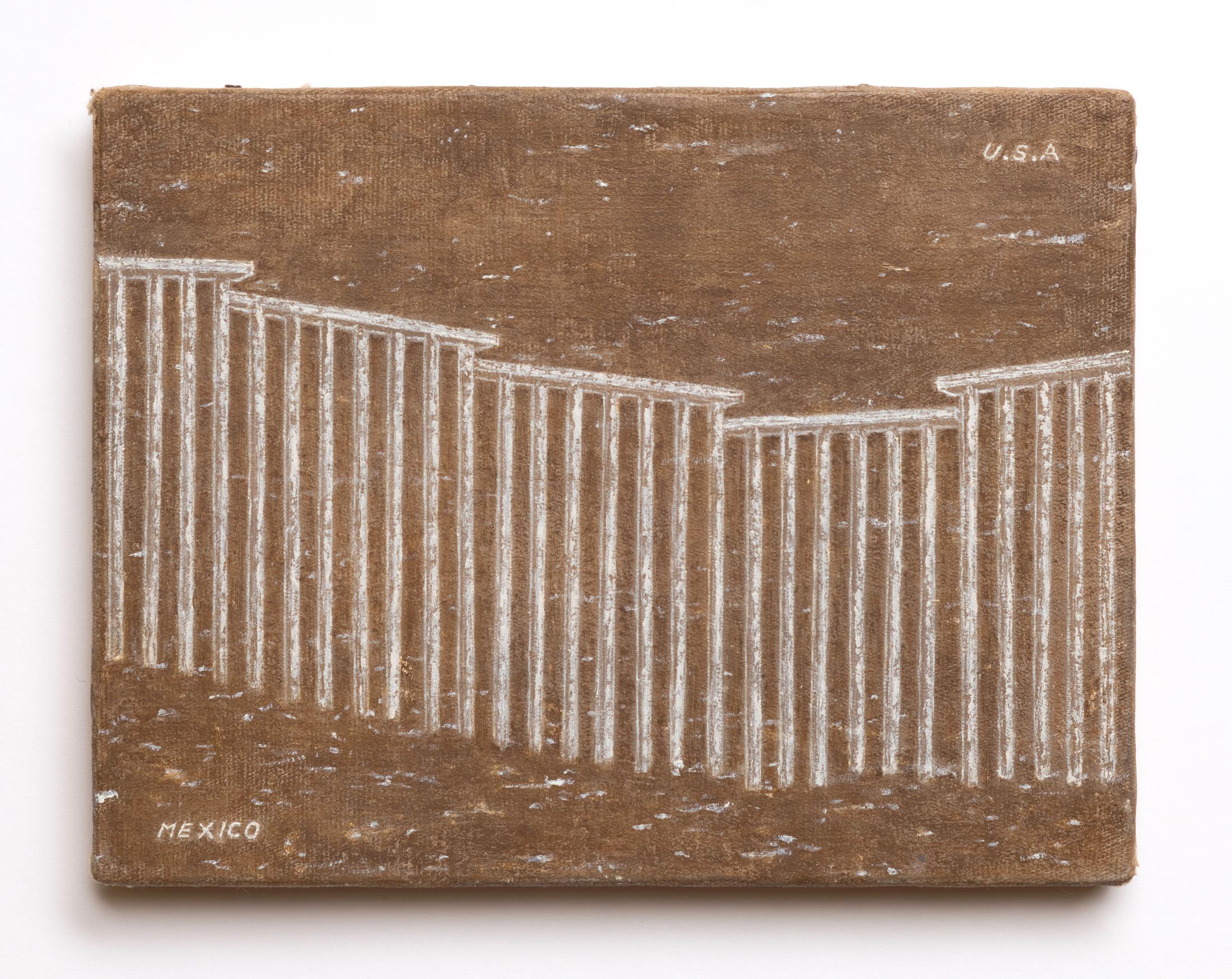 Exhibition View Francis Alÿs Solo Show «Border Barriers Topology; view on Francis Alÿs, Case #10 (U.S.A.-Mexico), 2019-2021» at Galerie Peter Kilchmann, Zurich, 2021 / Photo: Sebastian Schaub / Courtesy: the artist and Galerie Peter Kilchmann