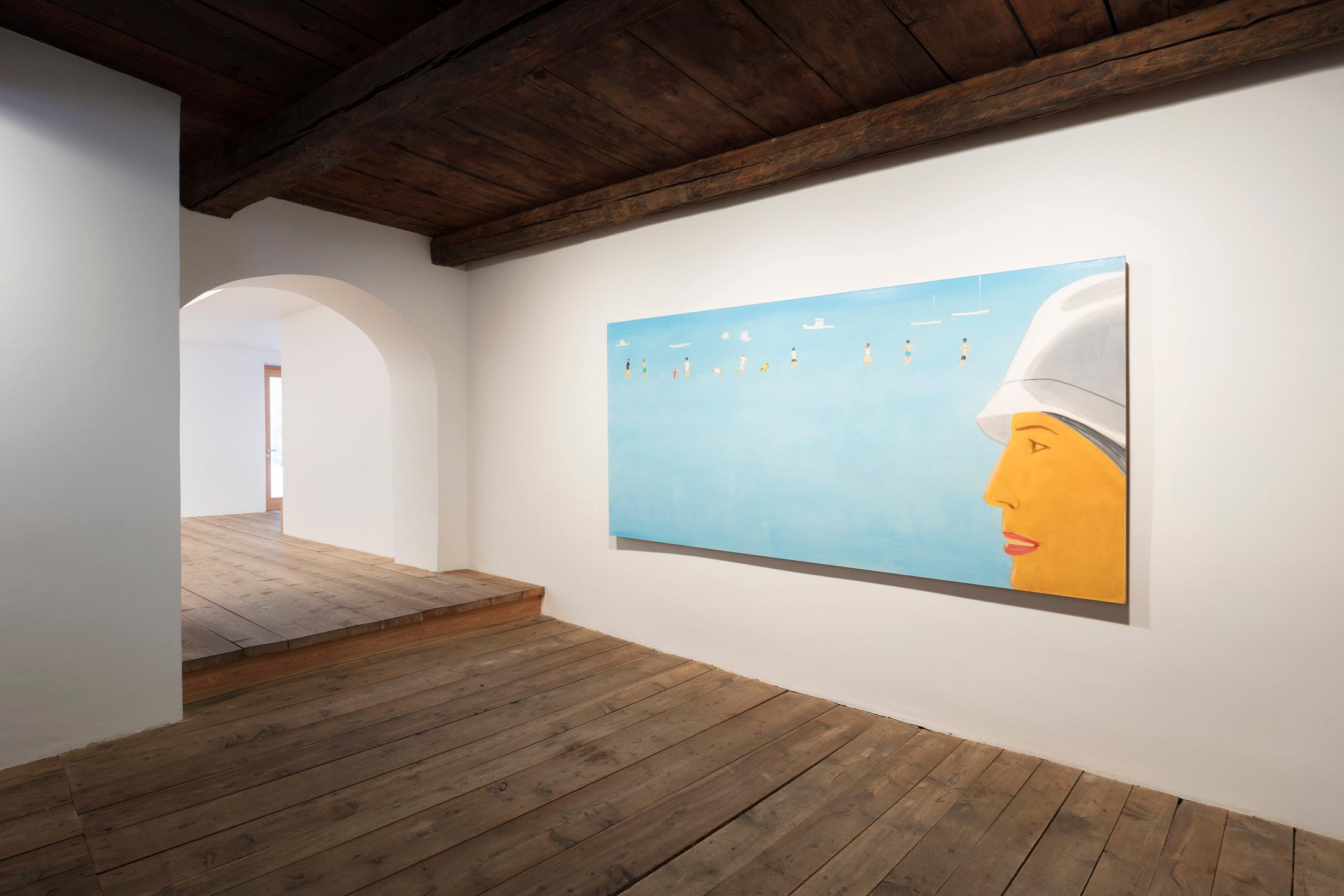 Installation View Alex Katz "Untitled (Beach scene), 2012" at Galleria Monica De Cardenas, Zuoz / Courtesy: the artists and the gallery / Photo: Andrea Rossetti