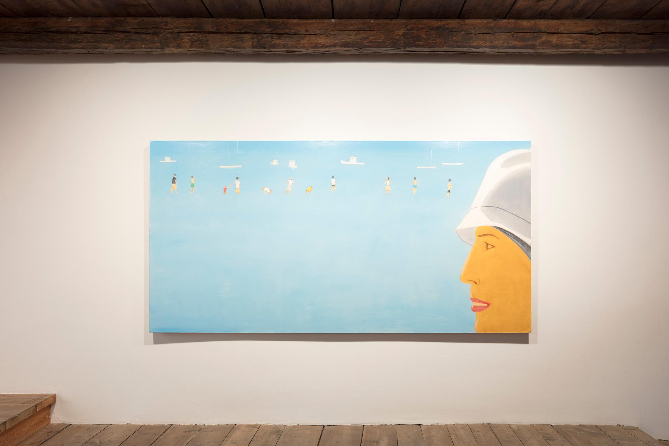 Installation View Alex Katz "Untitled (Beach scene), 2012" at Galleria Monica De Cardenas, Zuoz / Courtesy: the artists and the gallery / Photo: Andrea Rossetti