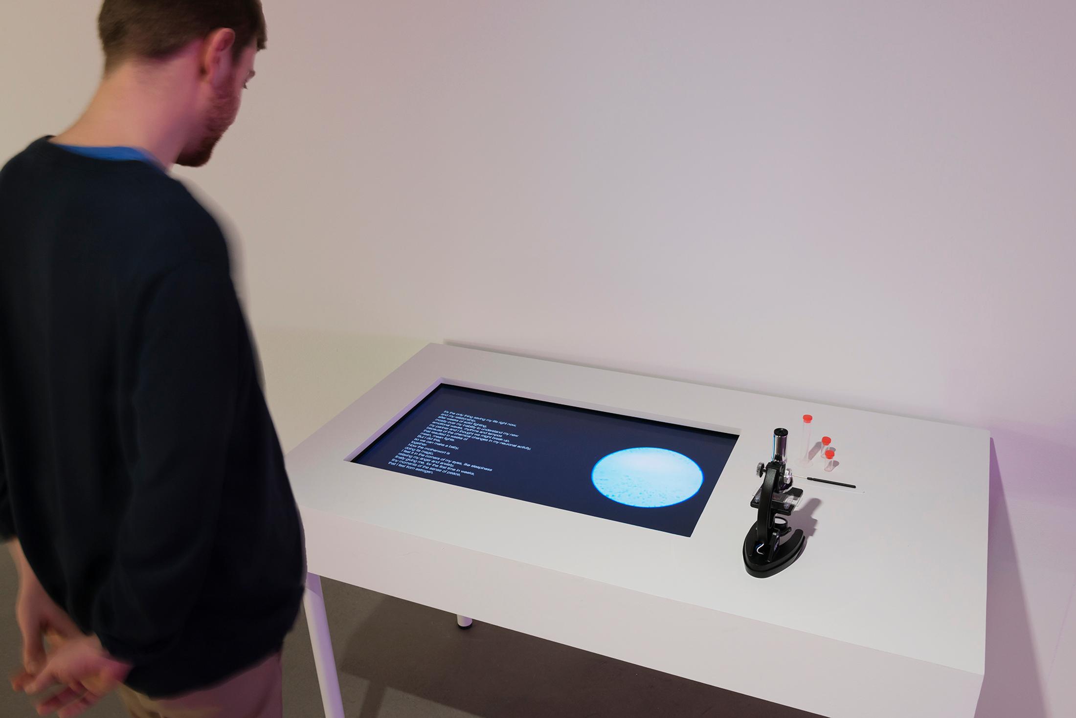 Installation View Micha Cárdenas "Pregnancy, 2015" at HEK, Basel / Photo: Franz Wamhof / Courtesy: the artists