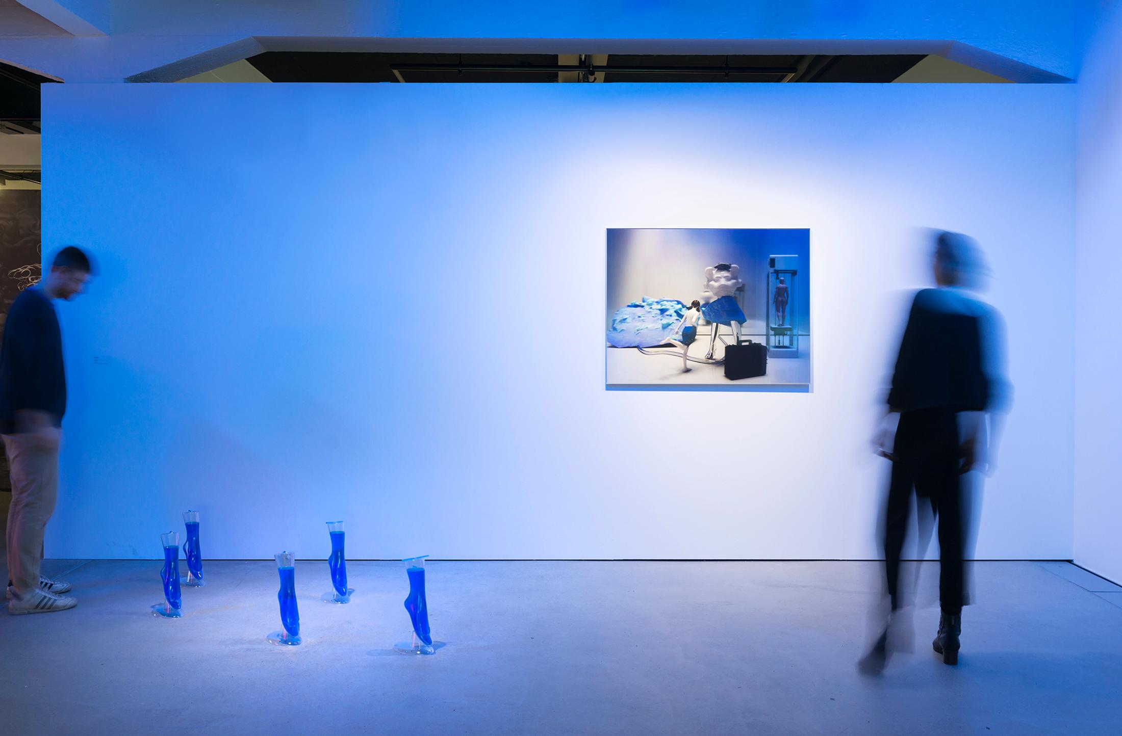 Installation View Olga Fedorova "Evil Eyes, 2017" at HEK, Basel / Photo: Franz Wamhof / Courtesy: the artists