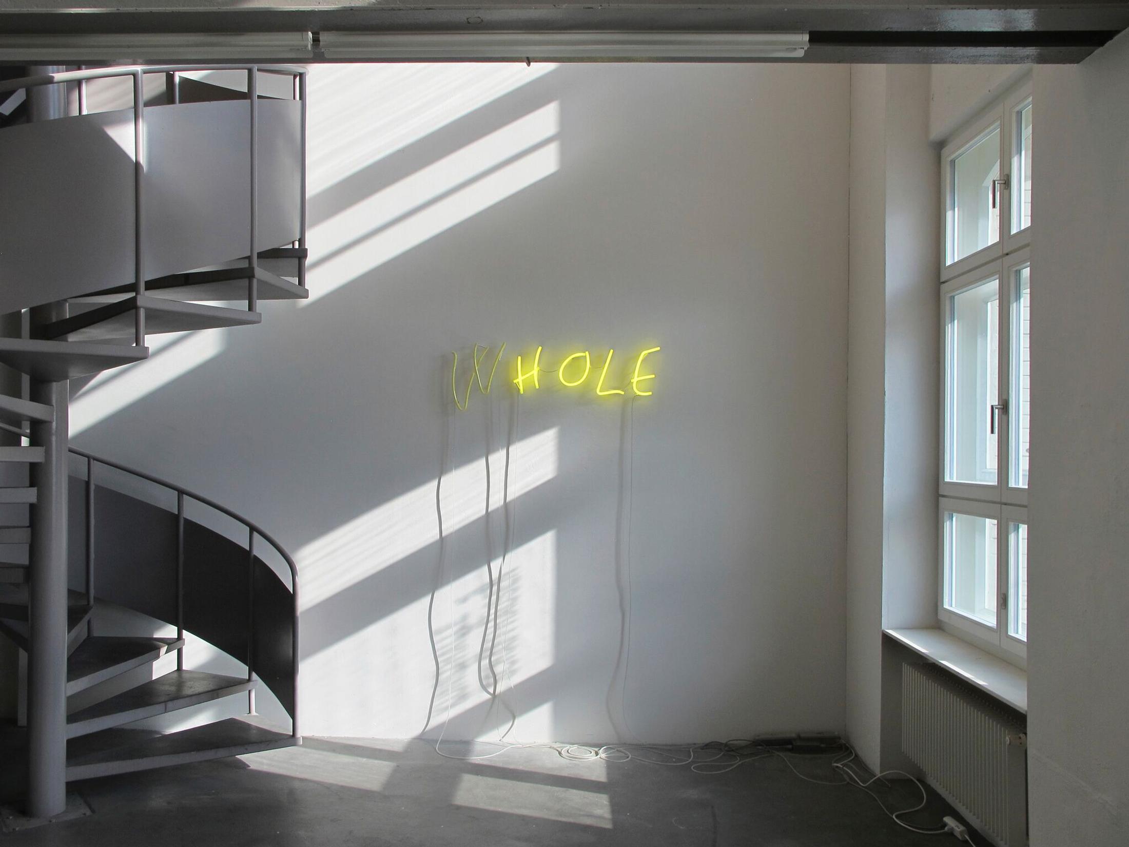 Installation View Claudia Kübler "W hole, 2018" at Vebikus Kunsthalle, Schaffhausen / Photo: Daniel Göttin / Courtesy: the artists