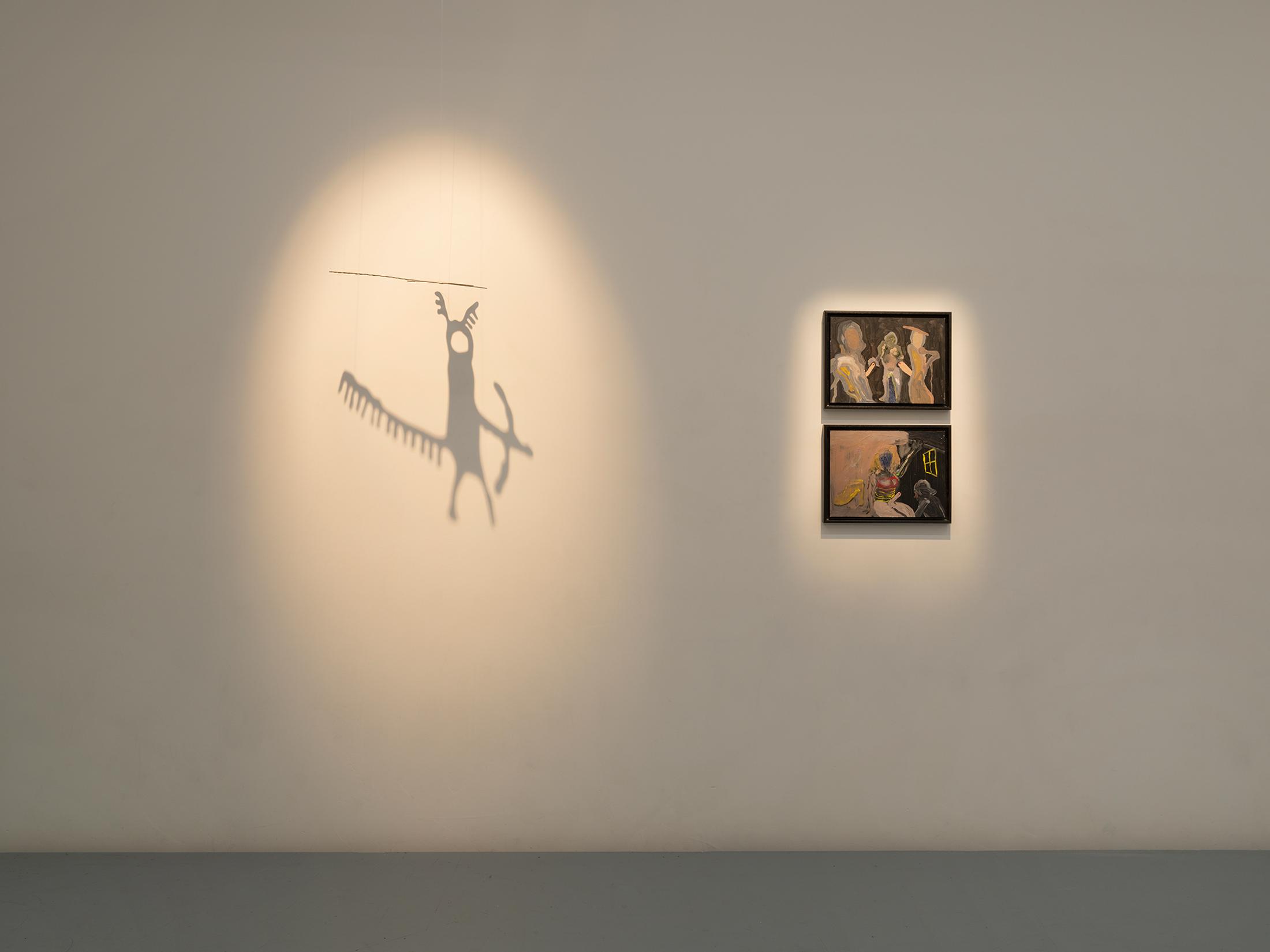 Exhibition View Garrett Nelson x Cathy Josefowitz Duo Show «Anacronica II: Lying on the Hip» at Arsenic, Lausanne, 2021 / Photo: Julien Gremaud / Courtesy: the artist, Collection Pierre and les Amis de Cathy Josefowitz and Arsenic