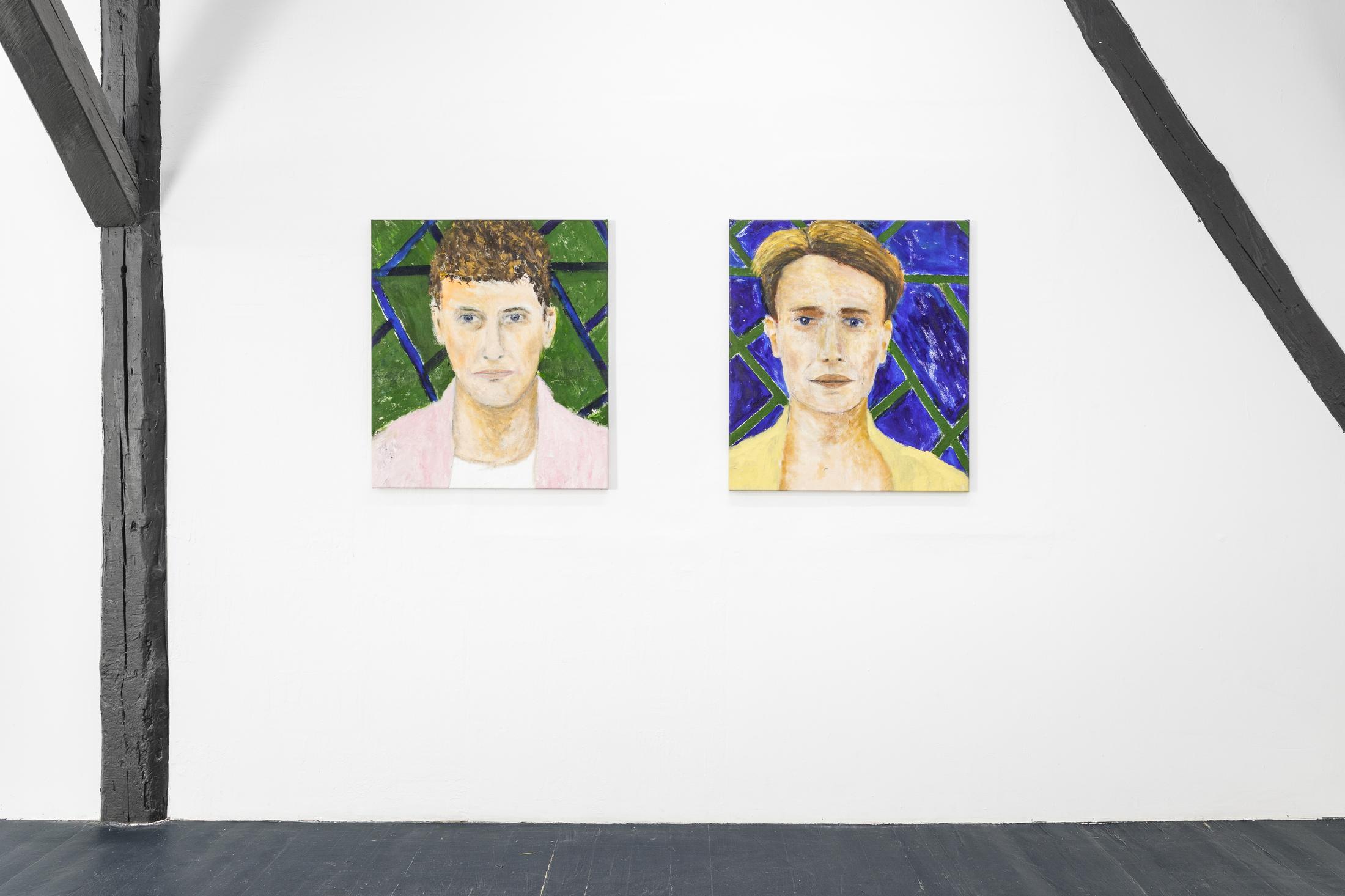 Exhibition View Group Show «Gazed and Confused Chapter 2; view on Dieter Hall, Portrait of Roman, 2021» at Last Tango, Zurich, 2022 / Photo: Kilian Bannwart / Courtesy: the artists and Last Tango