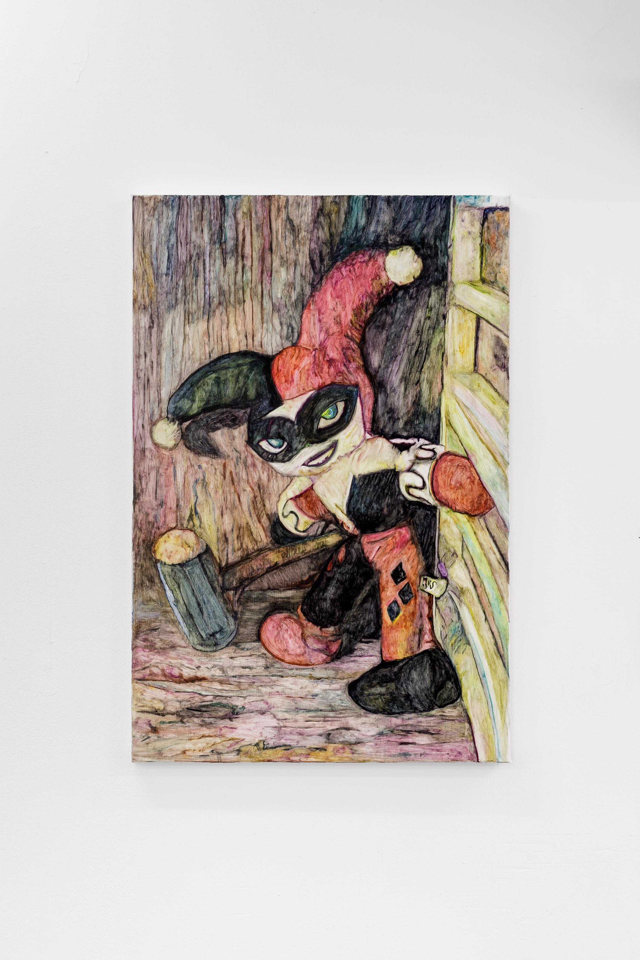 Exhibition View Group Show «Gazed and Confused Chapter 2; view on Grégory Sugnaux, Harley Quinn, 2022» at Last Tango, Zurich, 2022 / Photo: Kilian Bannwart / Courtesy: the artists and Last Tango