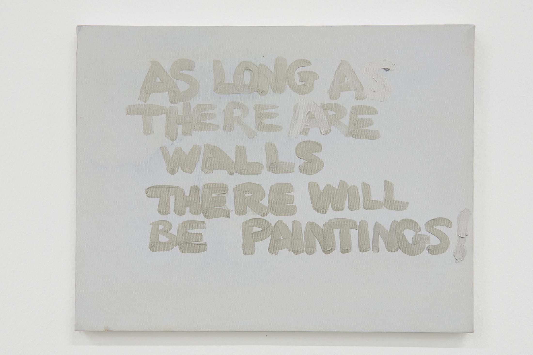 Exhibition View Gene Beery Retrospective «view on As Long As There Are Walls There Will Be Paintings, 1986» at Fri-Art Kunsthale, Fribourg / Photo: Guillaume Baeriswyl / Courtesy: the artist and LeWitt Collection, Chester, Conneticut, USA