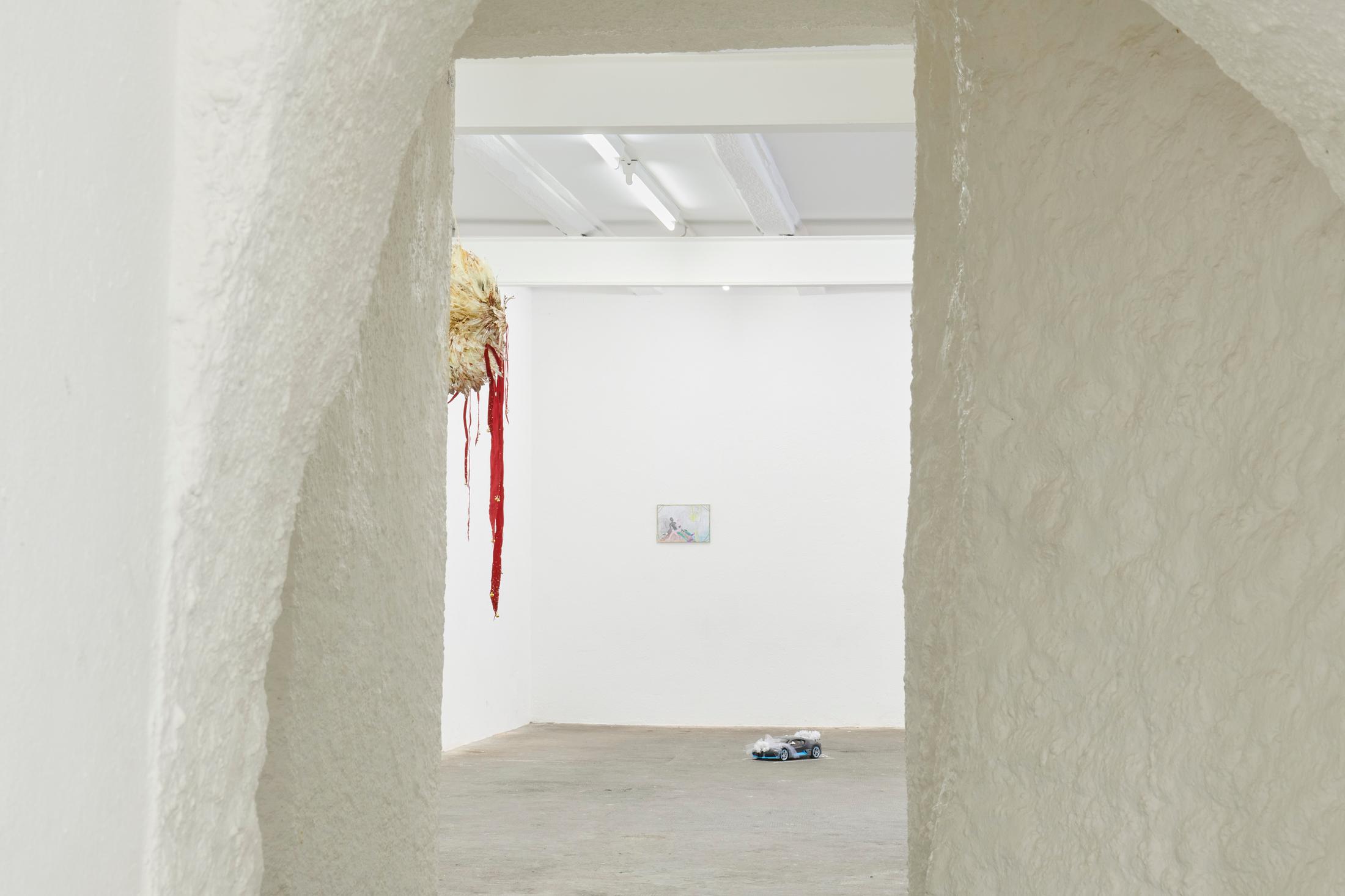 Exhibition View «Giggling Softly, Smiling Big» at WallStreet, Fribourg, 2021 / Photo: Guillaume Python / Courtesy: the artists and WallStreet