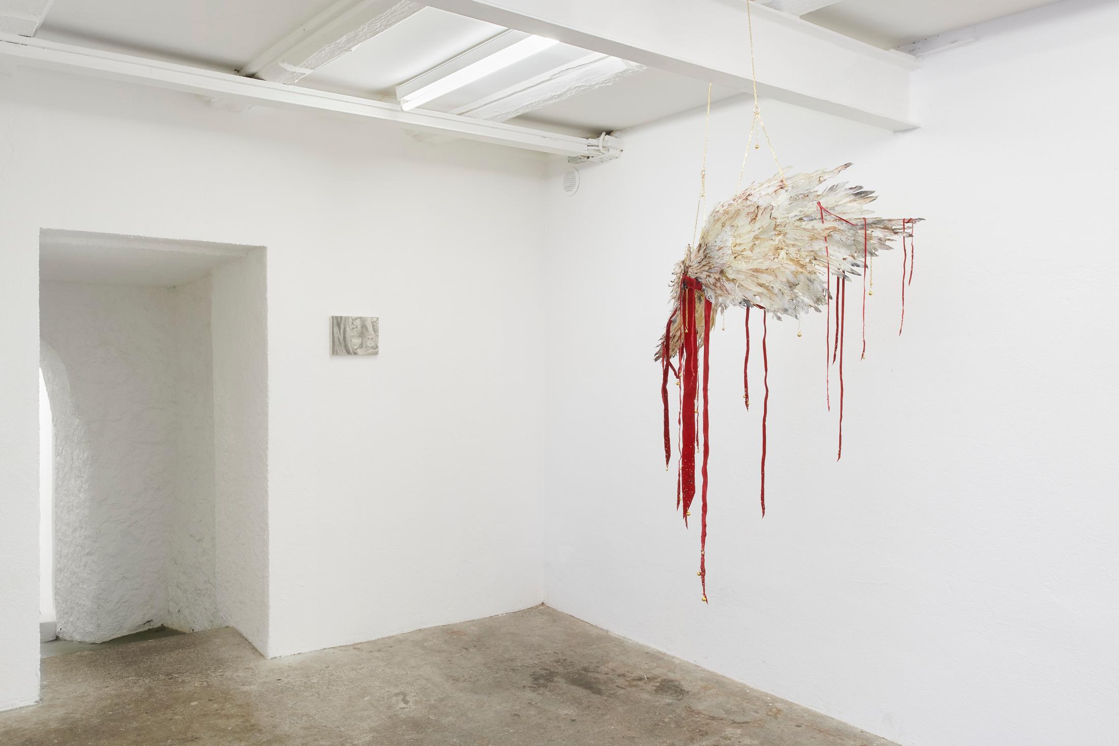 Exhibition View «Giggling Softly, Smiling Big» at WallStreet, Fribourg, 2021 / Photo: Guillaume Python / Courtesy: the artists and WallStreet