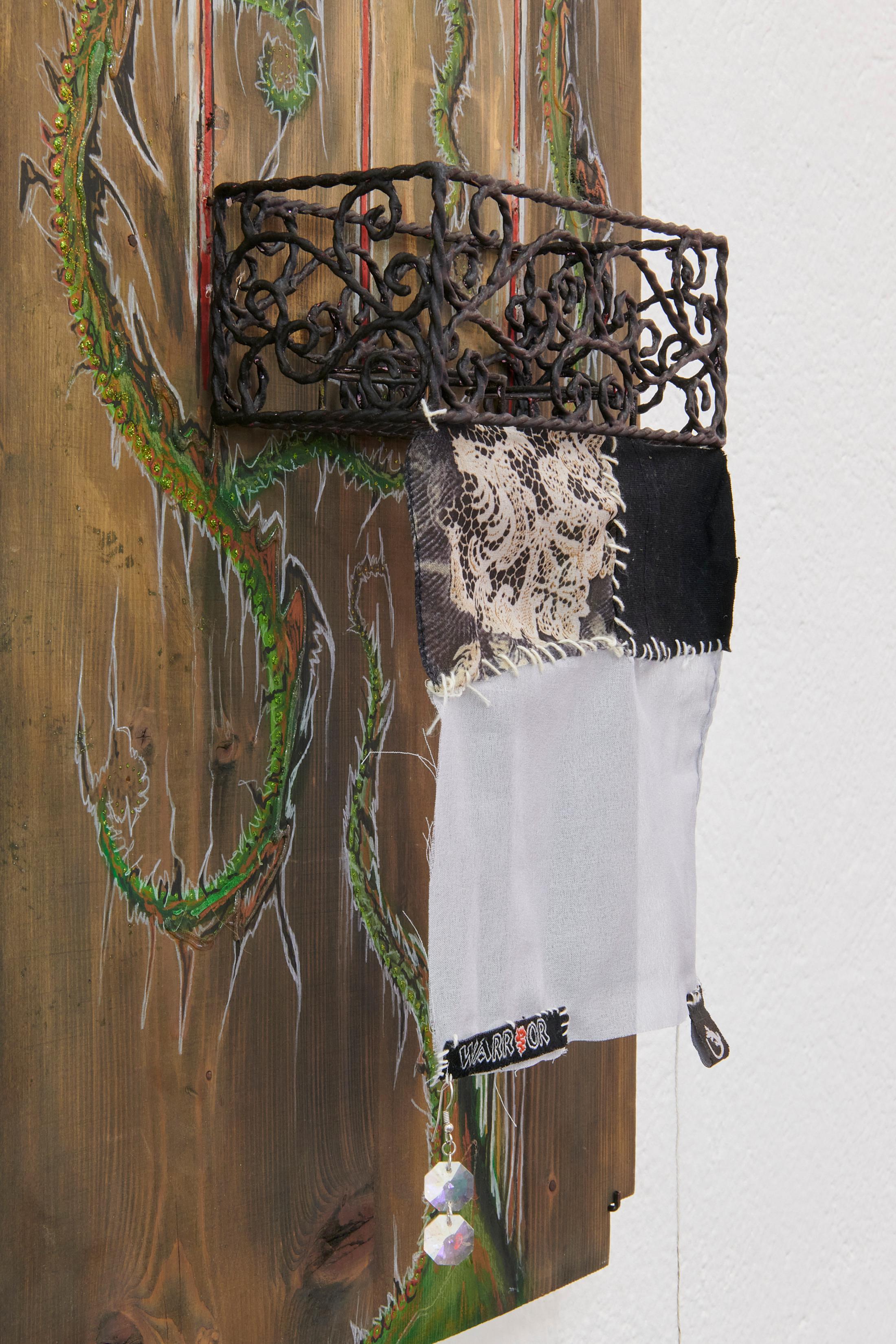 Exhibition View «Giggling Softly, Smiling Big; view on Broken Promises Crew, Your Wilted Face Made All These Bloomy Visions Fade Away, 2020» at WallStreet, Fribourg, 2021 / Photo: Guillaume Python / Courtesy: the artist and WallStreet