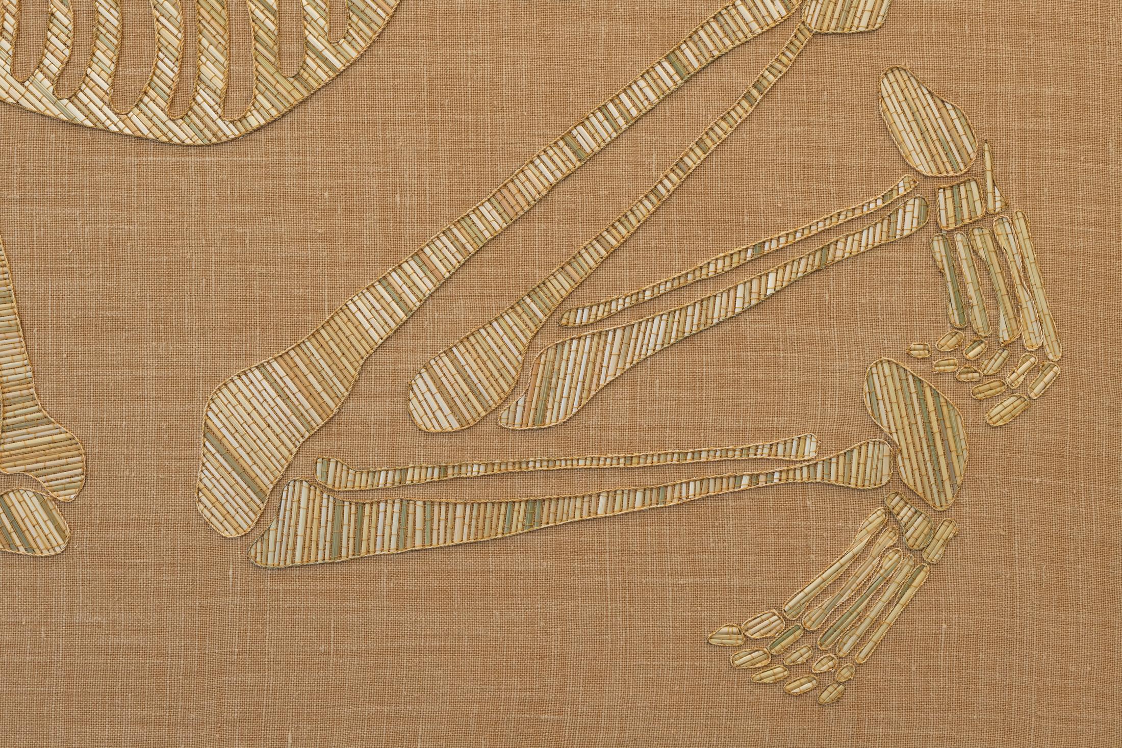 Exhibition View Gina Proenza Solo Show «Moving Jealousy; view on Gina Proenza, Dormant Season (Detail), 2023» at Kunst Halle Sankt Gallen, St. Gallen, 2023 / Photo: Sebastian Schaub / Courtesy: the artist and Kunst Halle Sankt Gallen