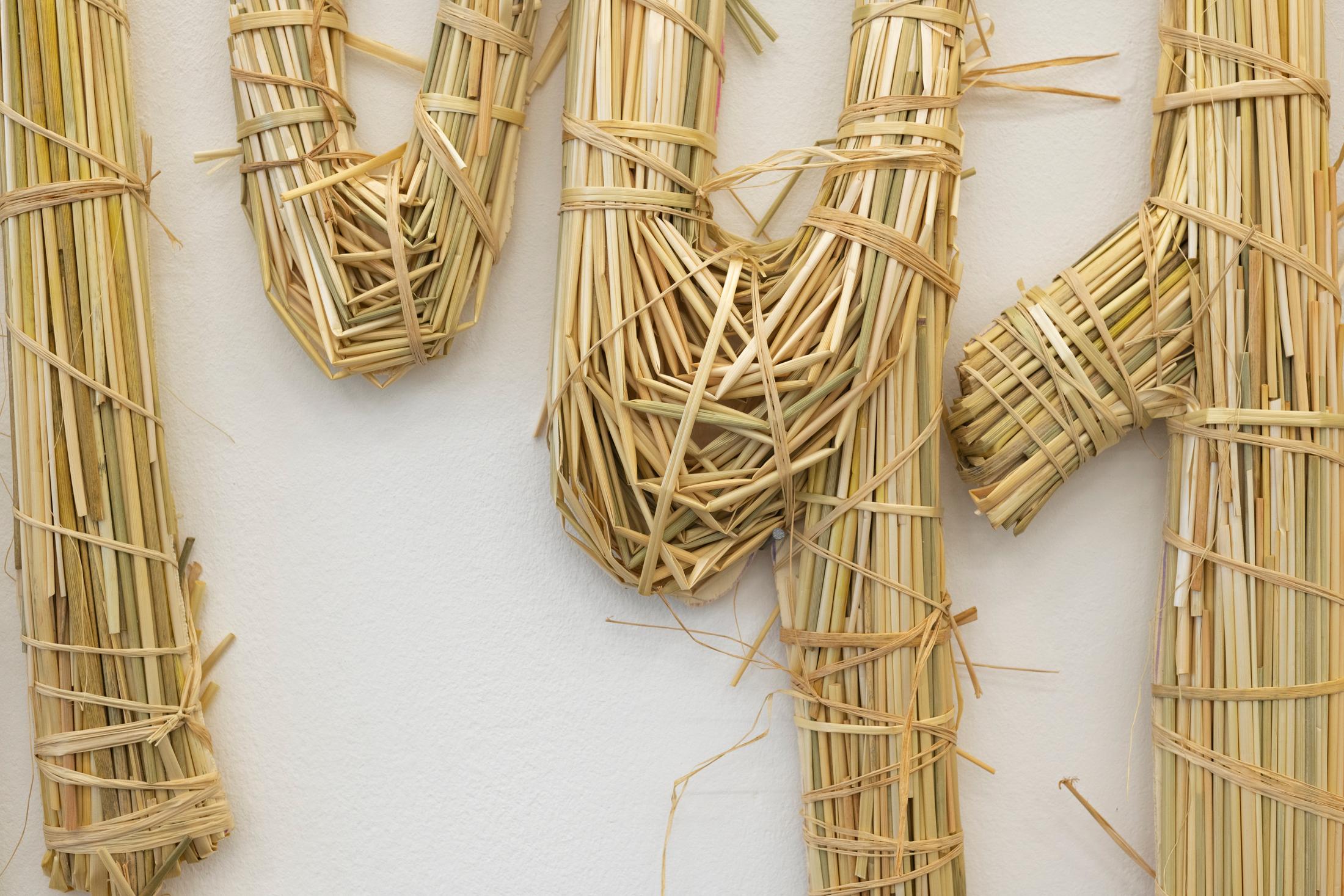 Exhibition View Gina Proenza Solo Show «Moving Jealousy; view on Gina Proenza, The Beasts/The Infamous (Detail), 2023» at Kunst Halle Sankt Gallen, St. Gallen, 2023 / Photo: Sebastian Schaub / Courtesy: the artist and Kunst Halle Sankt Gallen