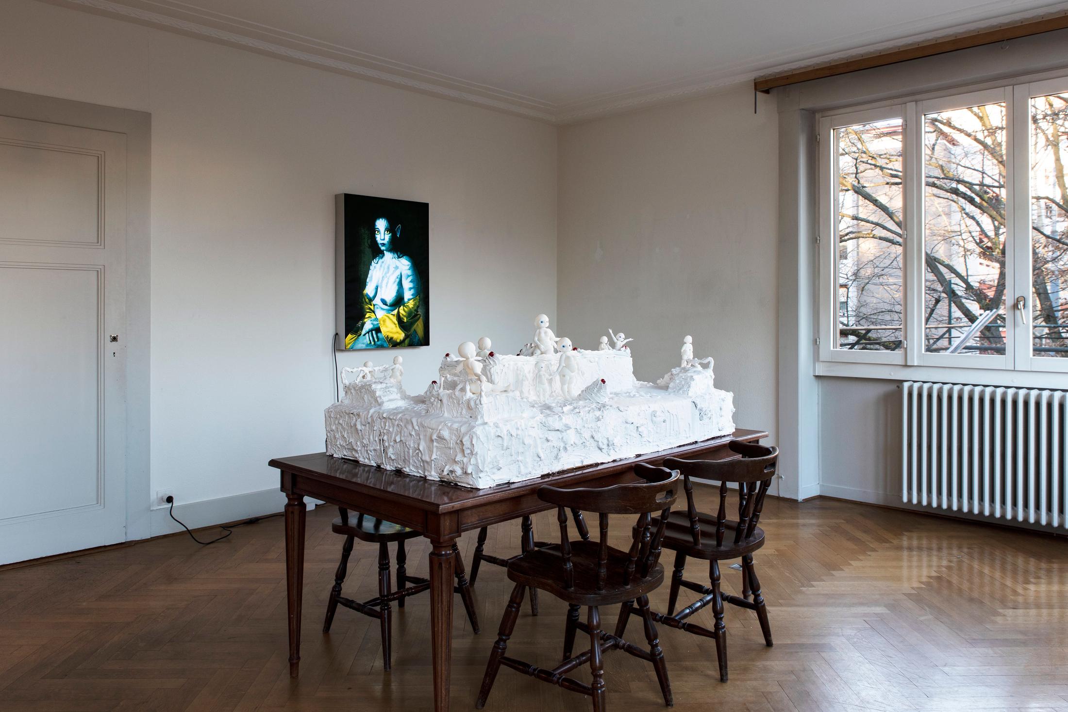 Exhibition View Giulia Essyad Soloshow «Chocolate Factory» at Cherish, Geneva, 2020 / Photo: James Bantone / Courtesy: the artist and Cherish