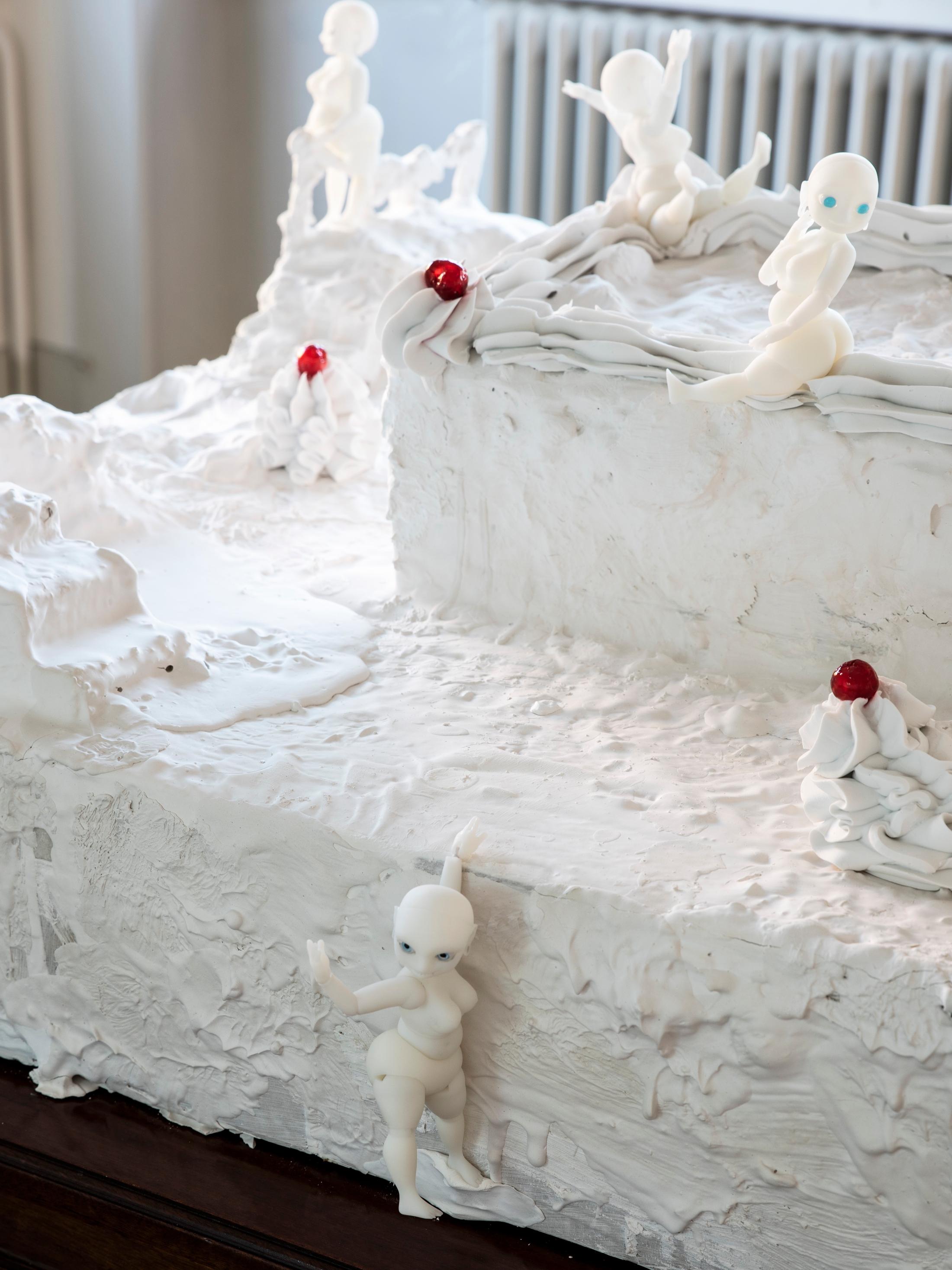 Exhibition View Giulia Essyad Soloshow «Chocolate Factory; view on Cream & Butter, 2020 (detail)» at Cherish, Geneva, 2020 / Photo: James Bantone / Courtesy: the artist and Cherish