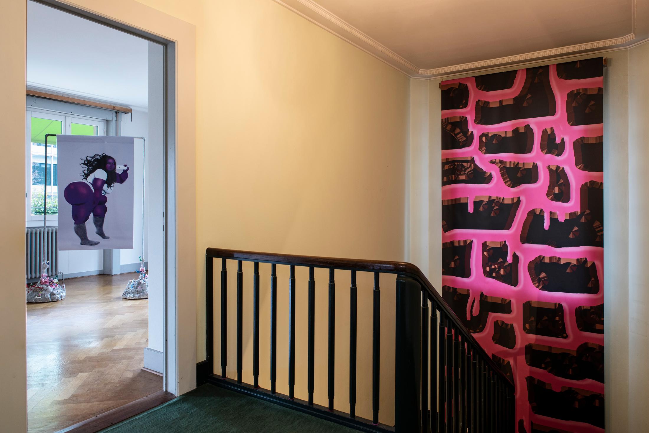 Exhibition View Giulia Essyad Soloshow «Chocolate Factory» at Cherish, Geneva, 2020 / Photo: James Bantone / Courtesy: the artist and Cherish