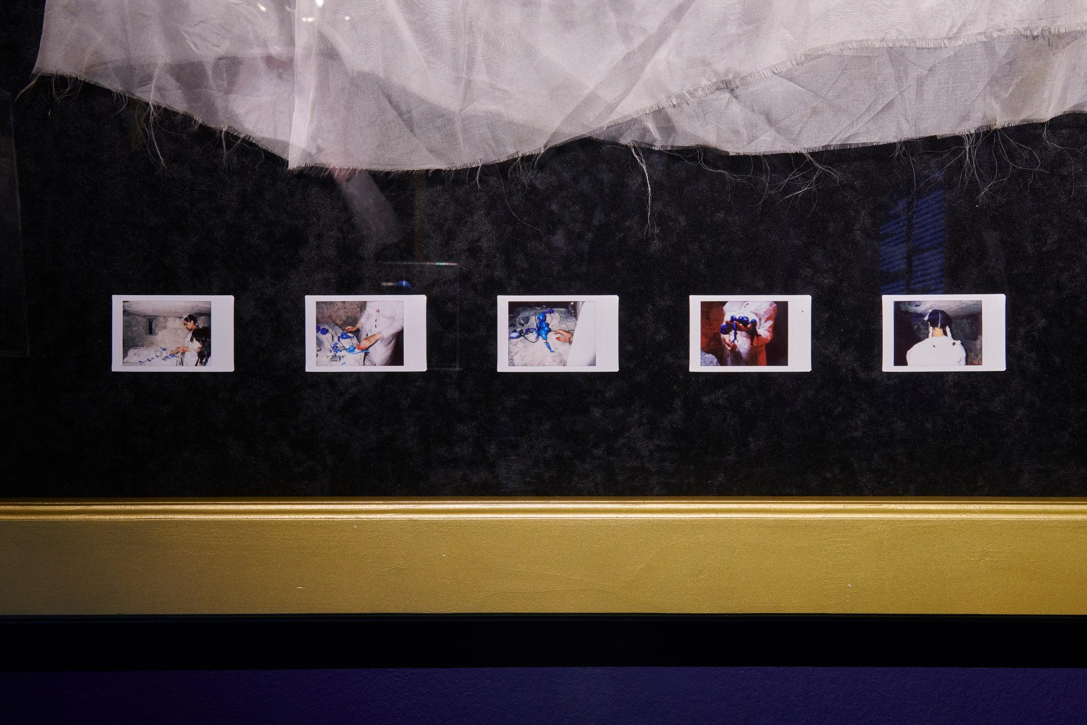 Exhibition View Giulia Essyad Solo Show «A Selene Blues; view on Giulia Essyad, Loren costume created by Loren Kagny for herself, 2020, (detail)» at Fri Art, Fribourg, 2020 / Photo: Guillaume Python / Courtesy: the artist and Fri Art Kunsthalle