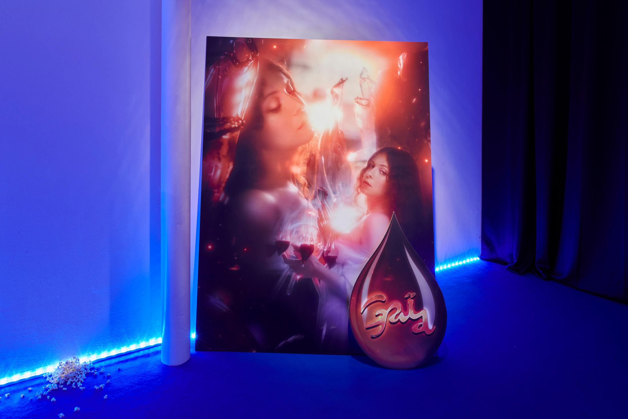 Exhibition View Giulia Essyad Solo Show «A Selene Blues» at Fri Art, Fribourg, 2020 / Photo: Guillaume Python / Courtesy: the artist and Fri Art Kunsthalle