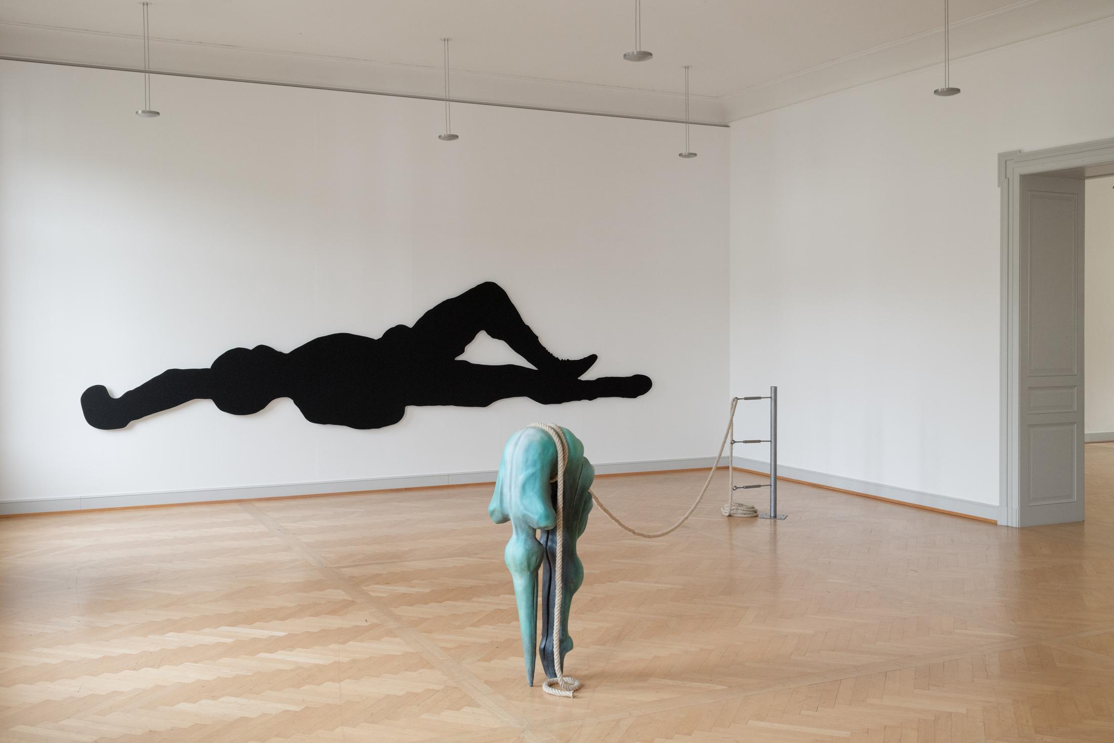 Exhibition View Grace Schwindt Solo Show «Defiant Bodies» at Kunstmuseum St. Gallen, St. Gallen, 2022-2023 / Photo: Sebastian Stadler / Courtesy: the artist and Kunstmuseum St. Gallen