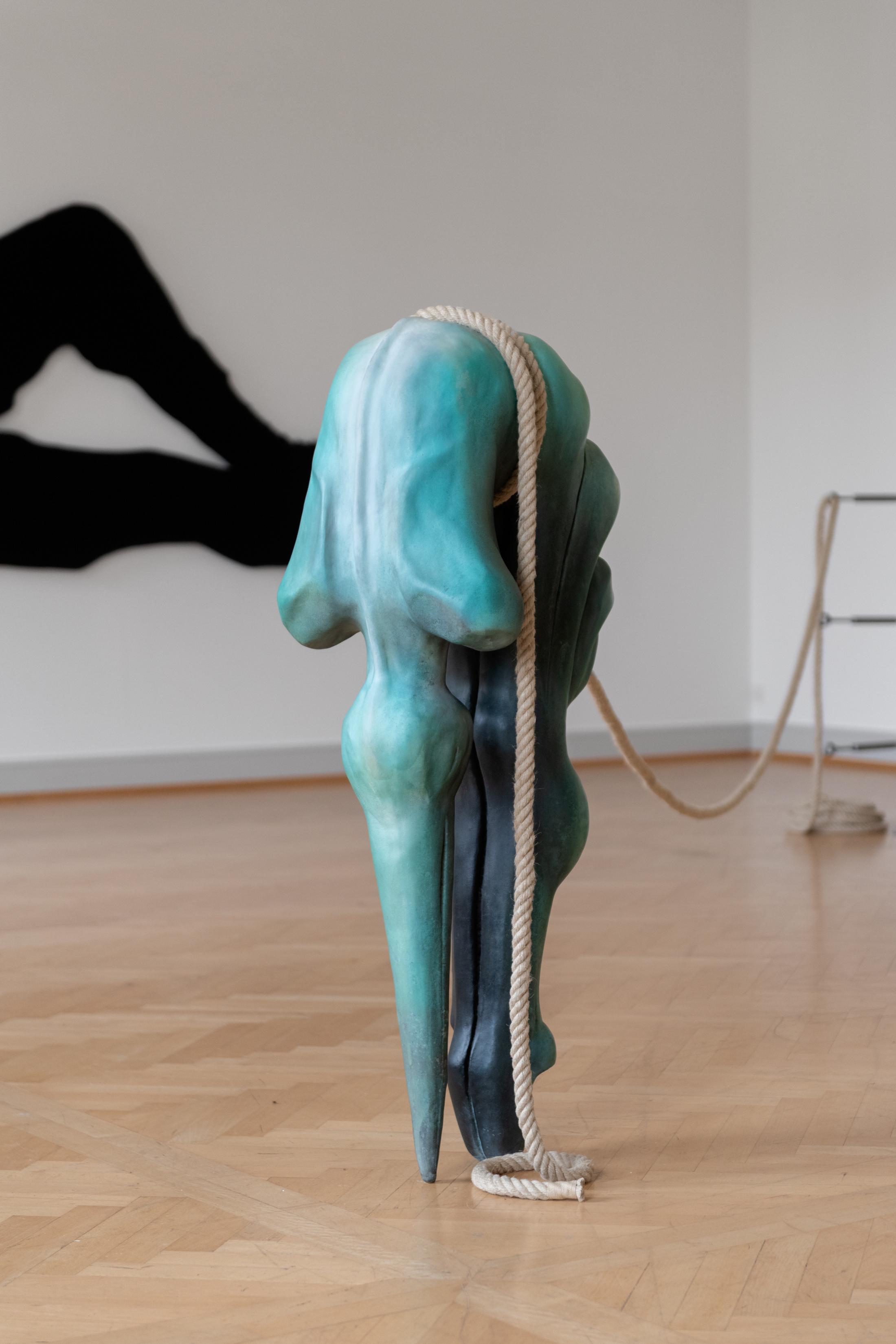 Exhibition View Grace Schwindt Solo Show «Defiant Bodies; view on Grace Schwindt, Resting Point, 2022» at Kunstmuseum St. Gallen, St. Gallen, 2022-2023 / Photo: Sebastian Stadler / Courtesy: the artist and Zeno X Gallery, Antwerp