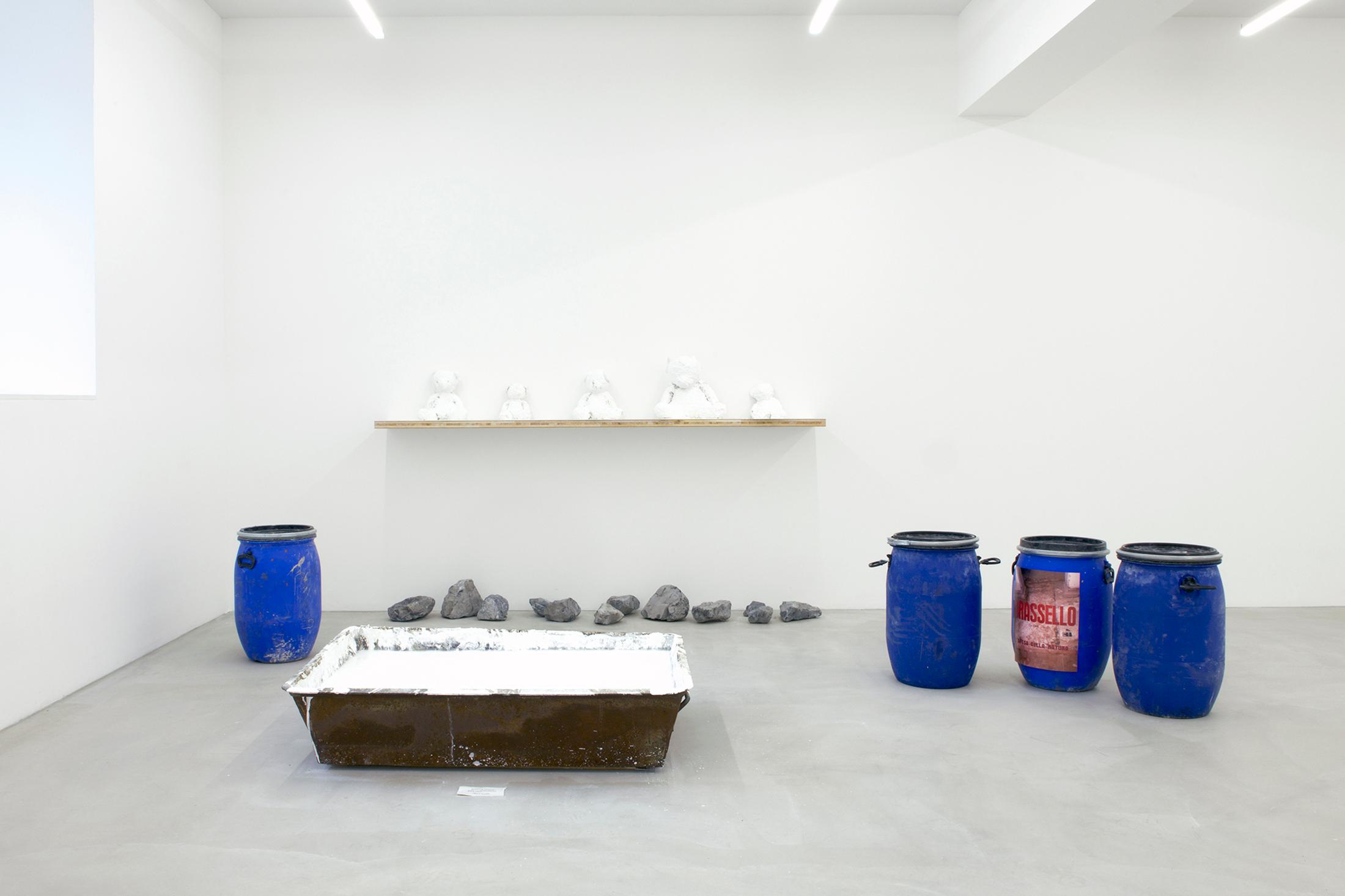 Exhibition View Groupshow «Grandfather's Axe; view on Christian Kosmas Mayer, Chalchera Stella, 2020» at Austellungsraum Klingental, Basel, 2020 / Courtesy: the artists and Ausstellungsraum Klingental