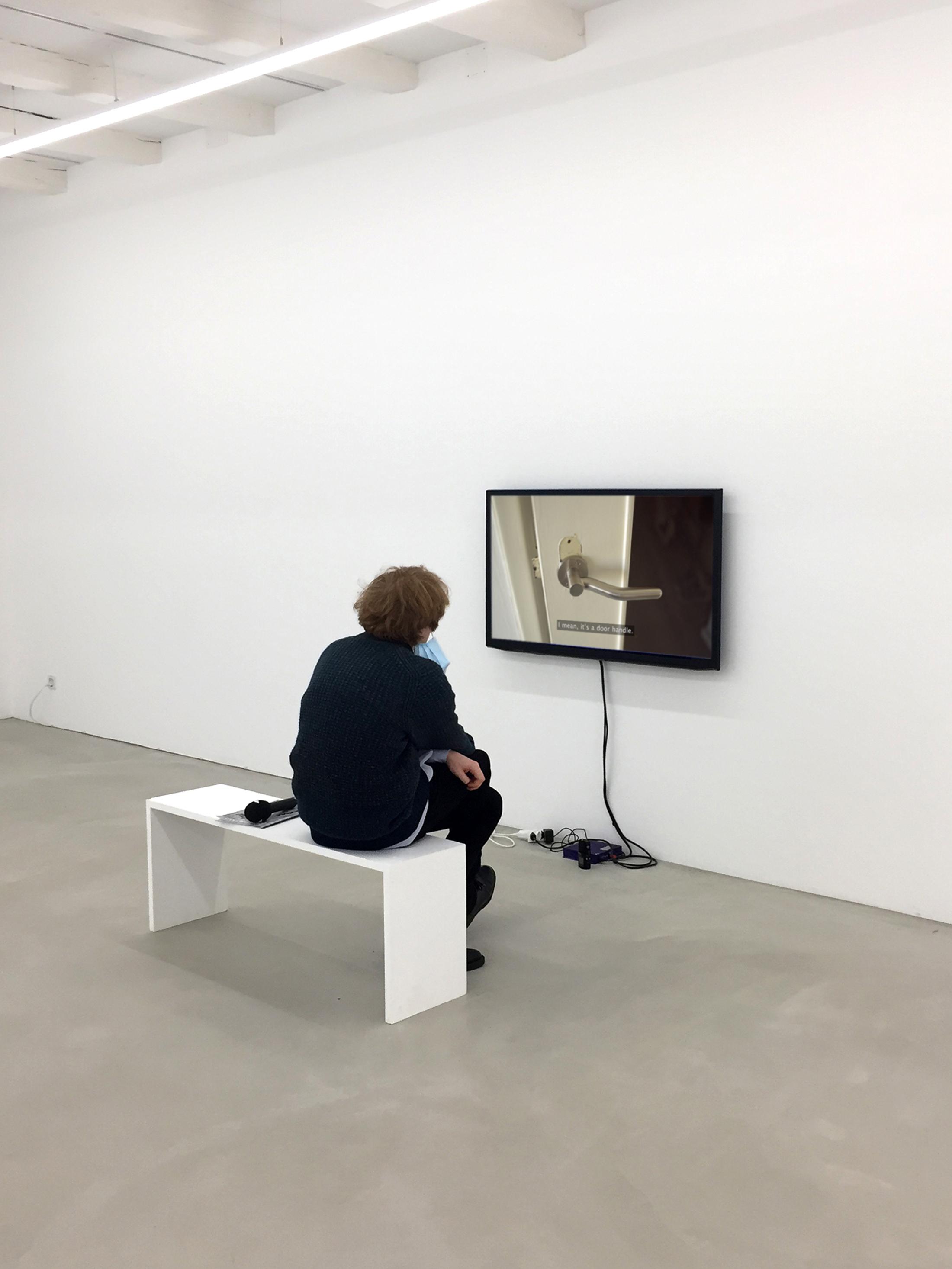 Exhibition View Groupshow «Grandfather's Axe; view on Michiel Huijben, How small a thought, 2020, work in progress» at Austellungsraum Klingental, Basel, 2020 / Courtesy: the artists and Ausstellungsraum Klingental
