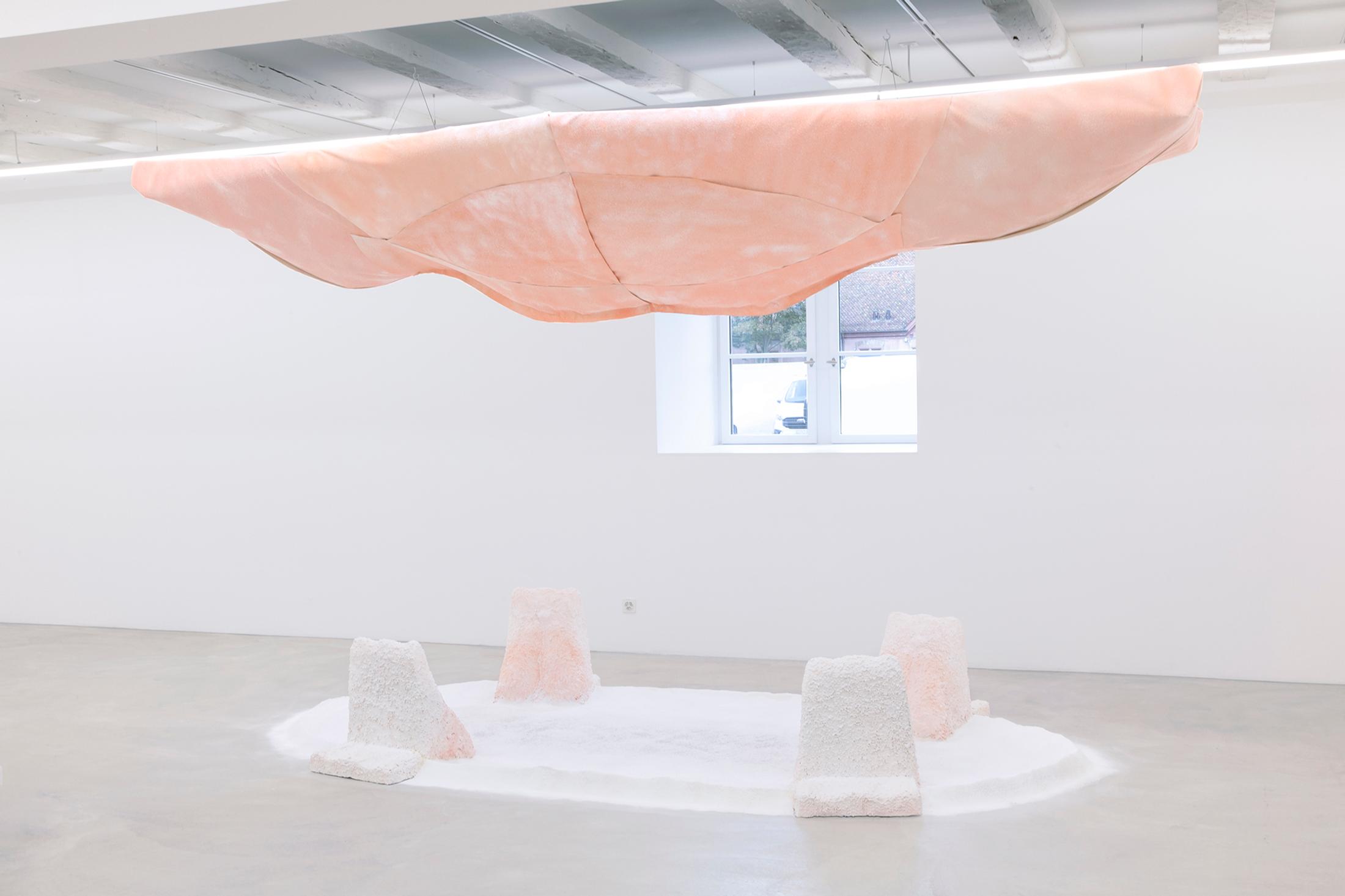 Exhibition View Groupshow «Grandfather's Axe; view on Valle Medina & Benjamin Reynolds (Pa.LaC.E), In Ballast, 2020» at Austellungsraum Klingental, Basel, 2020 / Courtesy: the artists and Ausstellungsraum Klingental