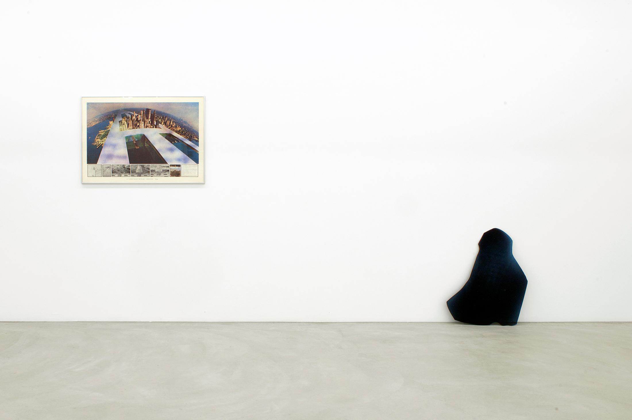 Exhibition View Groupshow «Grandfather's Axe; view on Superstudio, Monumento Continuo (New New York), 1969 – 1970 and Anna Maria Balint, Fragments, 2020» at Austellungsraum Klingental, Basel, 2020 / Courtesy: the artists and Ausstellungsraum Klingental