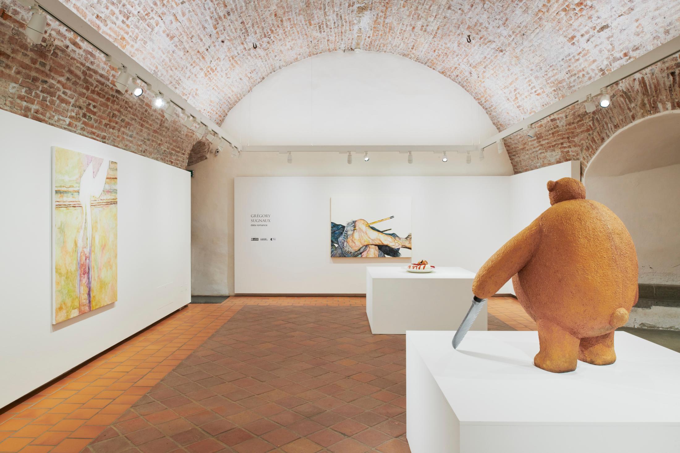 Exhibition View Grégory Sugnaux Solo Show «data romance» at Château de Gruyères, Fribourg / Photo: Guillaume Python / Courtesy: the artist and Chateau de Gruyères