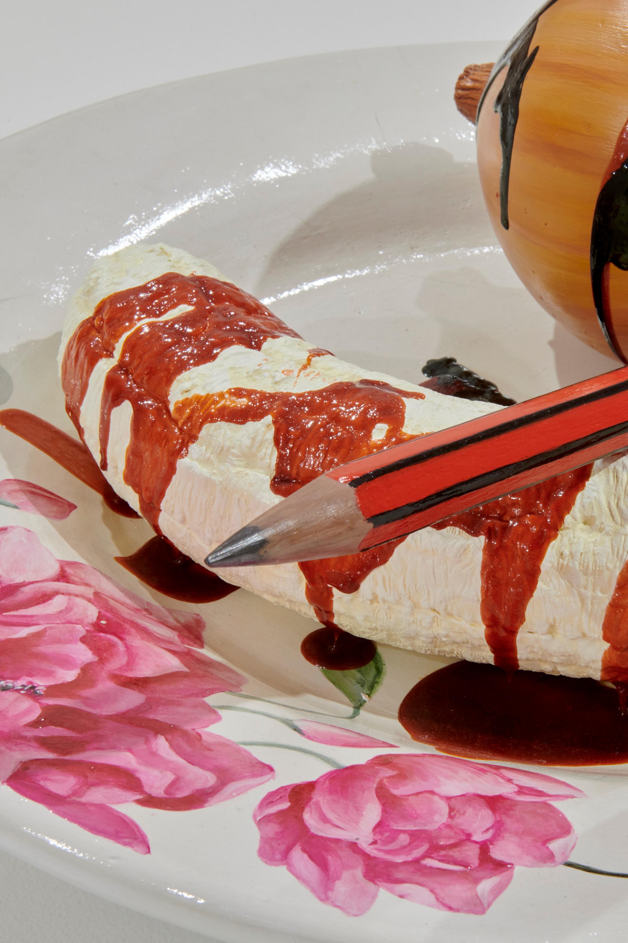 Exhibition View Grégory Sugnaux Solo Show «data romance; view on Grégory Sugneaux, Still Life, 2022, 60x20cm, detail» at Château de Gruyères, Fribourg / Photo: Guillaume Python / Courtesy: the artist and Chateau de Gruyères