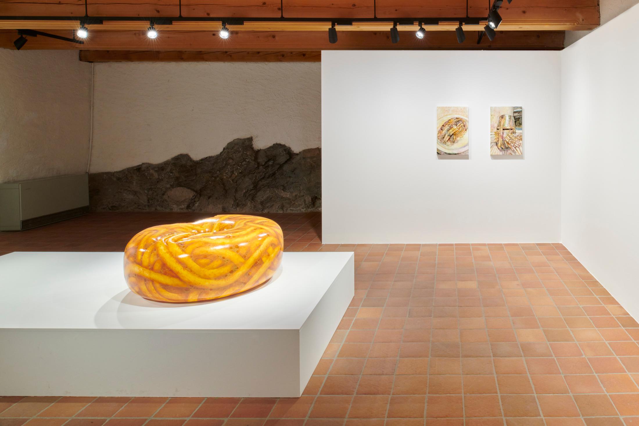 Exhibition View Grégory Sugnaux Solo Show «data romance» at Château de Gruyères, Fribourg / Photo: Guillaume Python / Courtesy: the artist and Chateau de Gruyères