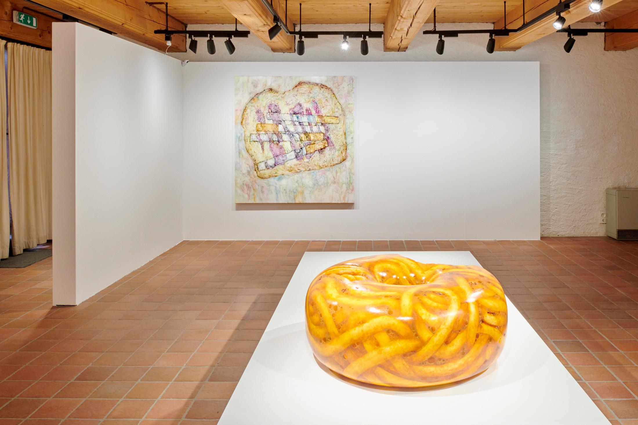 Exhibition View Grégory Sugnaux Solo Show «data romance» at Château de Gruyères, Fribourg / Photo: Guillaume Python / Courtesy: the artist and Chateau de Gruyères