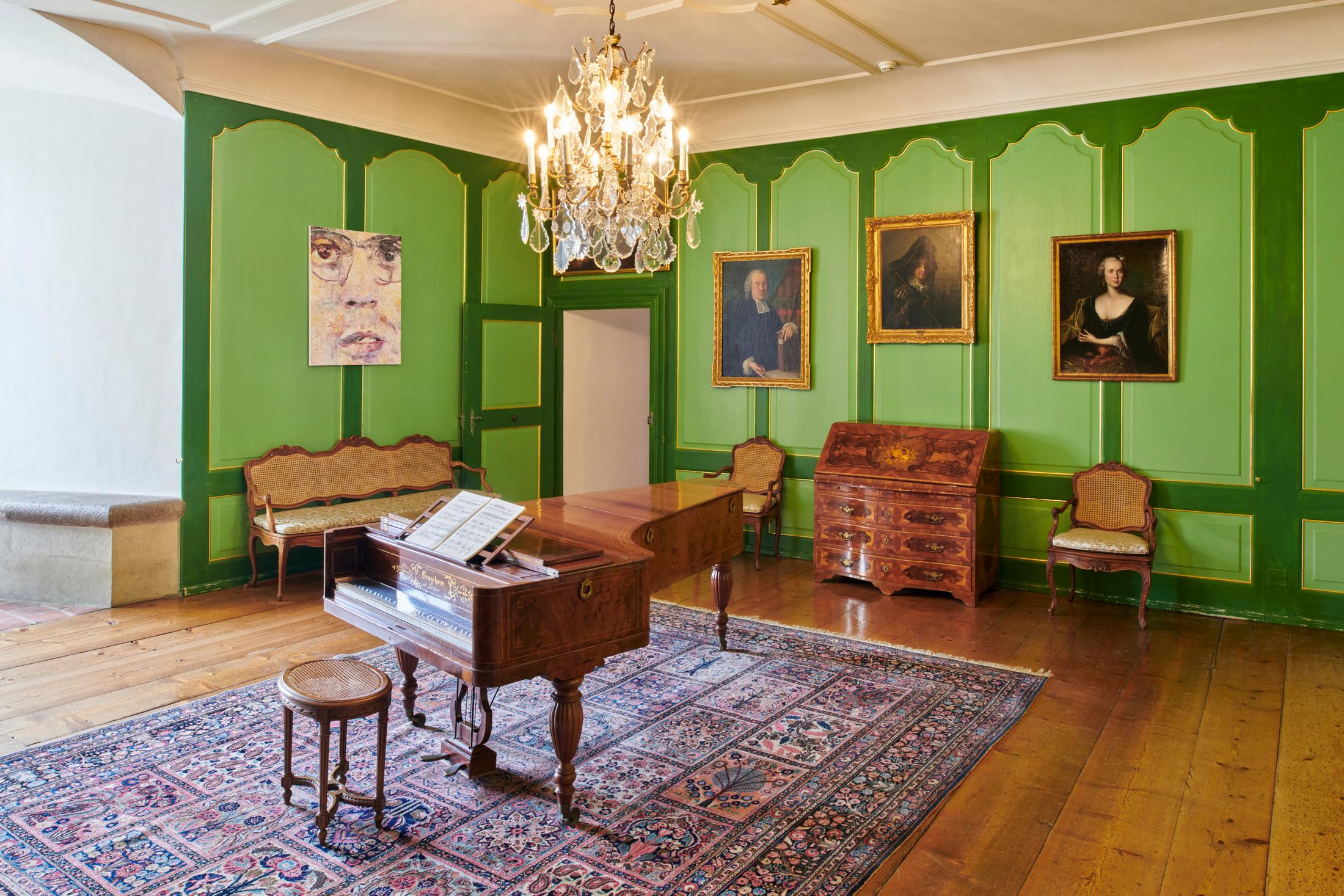 Exhibition View Grégory Sugnaux Solo Show «data romance» at Château de Gruyères, Fribourg / Photo: Guillaume Python / Courtesy: the artist and Chateau de Gruyères