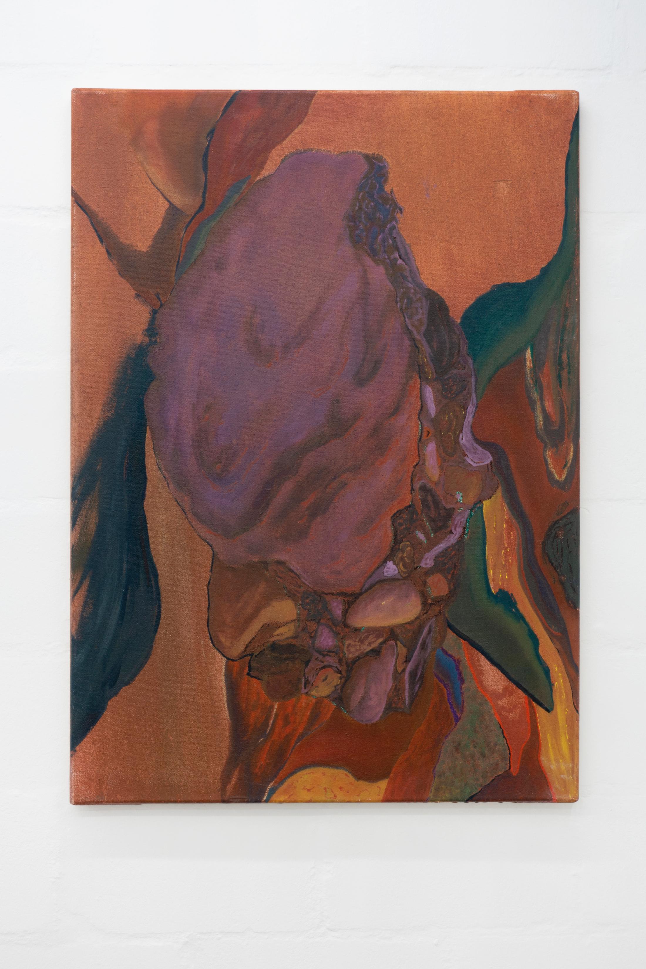 Exhibition View Group Show «Group Show 01; view on Selina Zurkirch, Stein, 2020» at Die Treppe, Birsfelden, 2021 / Photo and Courtesy: the artists and Die Treppe / Jan Kiefer