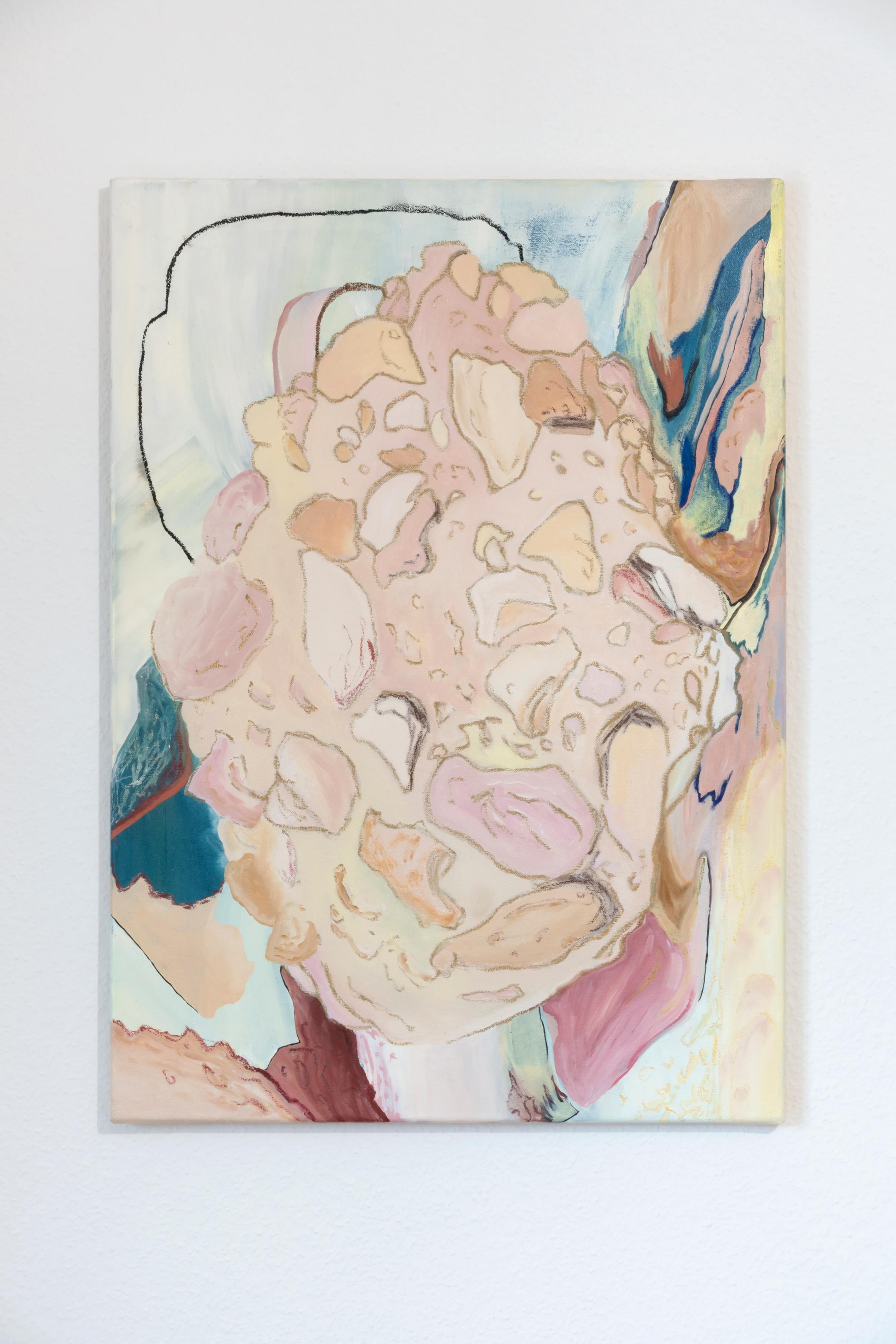 Exhibition View Group Show «Group Show 01; view on Selina Zurkirch, Stein, 2019» at Die Treppe, Birsfelden, 2021 / Photo and Courtesy: the artist and Die Treppe / Jan Kiefer